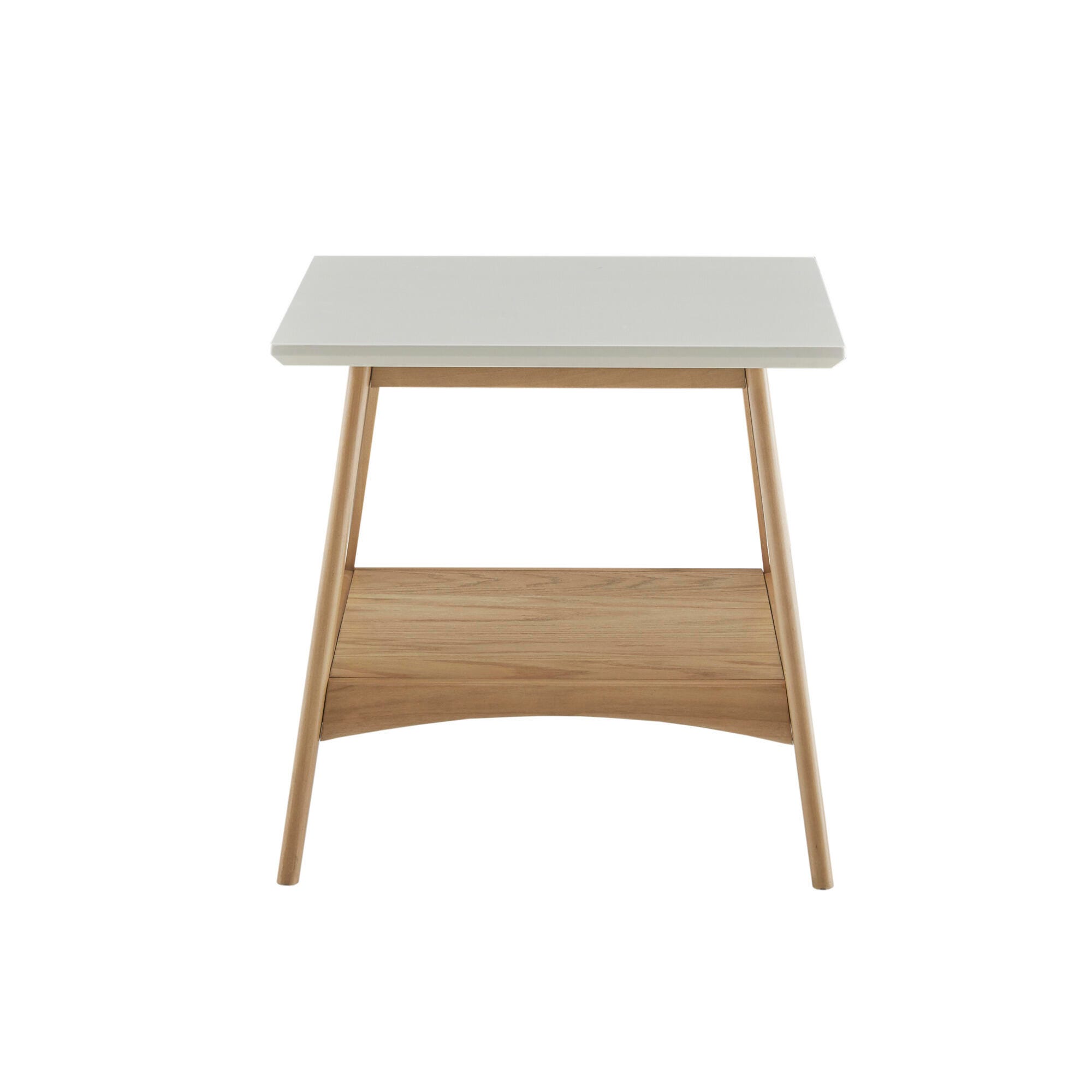 Madison Park Parker End Table, Off White/Natural, large