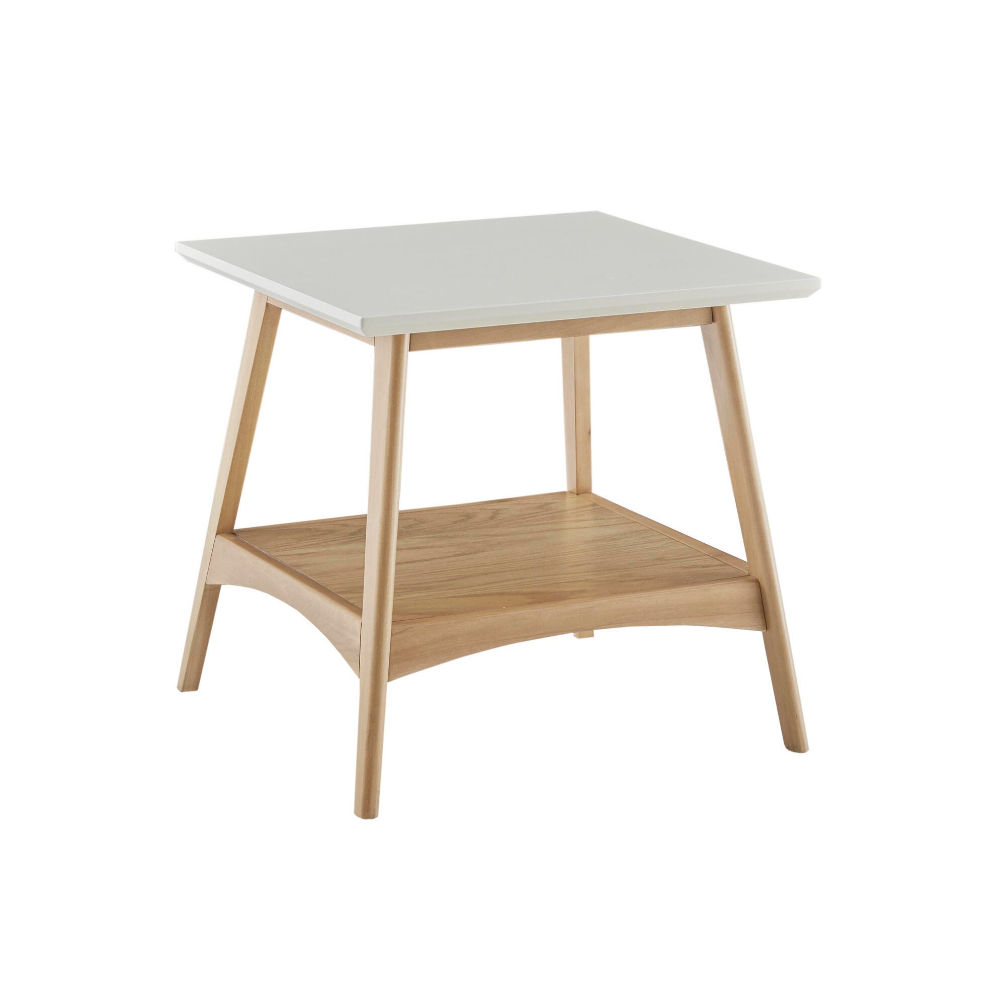 Madison Park Parker End Table, Off White/Natural, large
