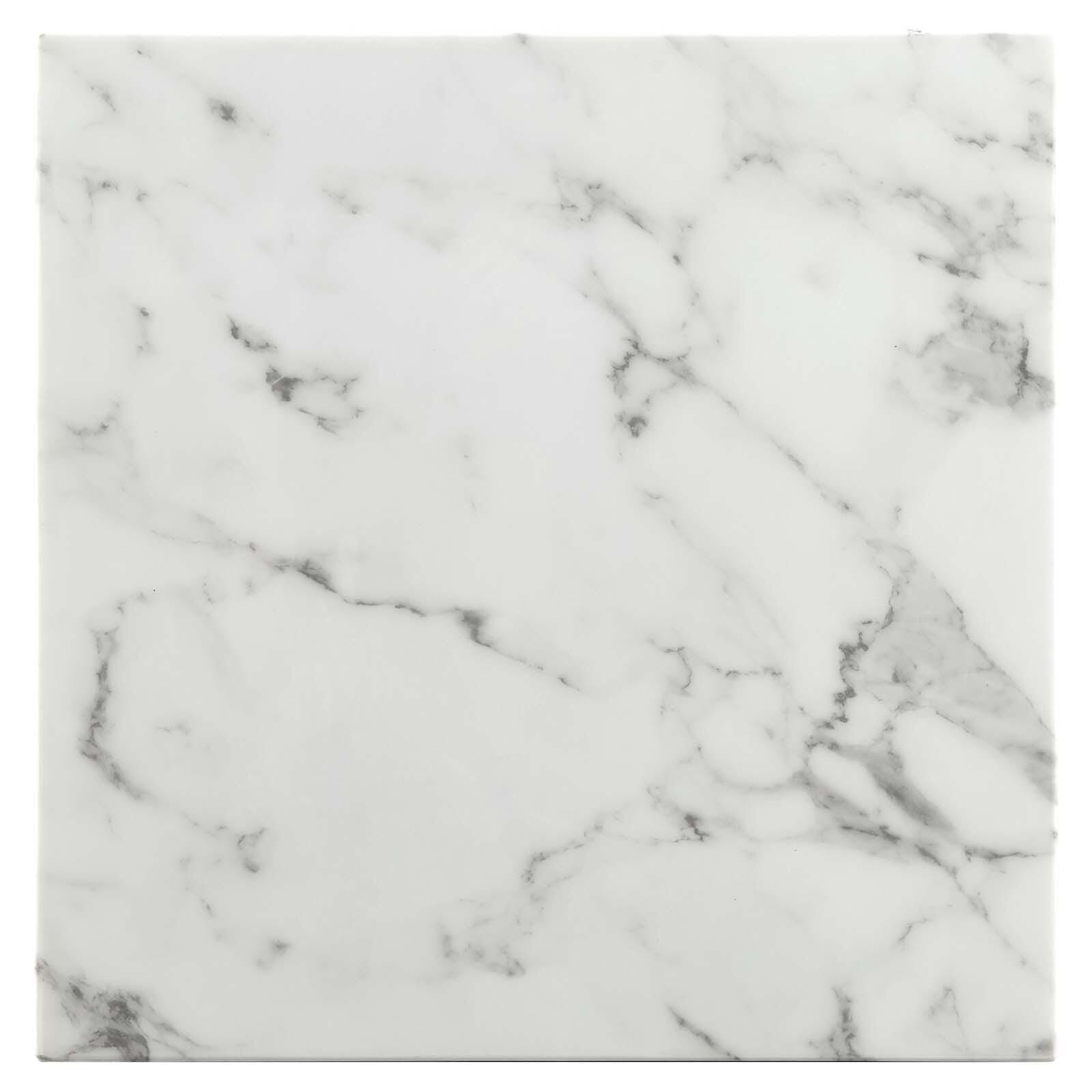 Modway Vertex Vertex Geometric Faux Marble End Table, , large