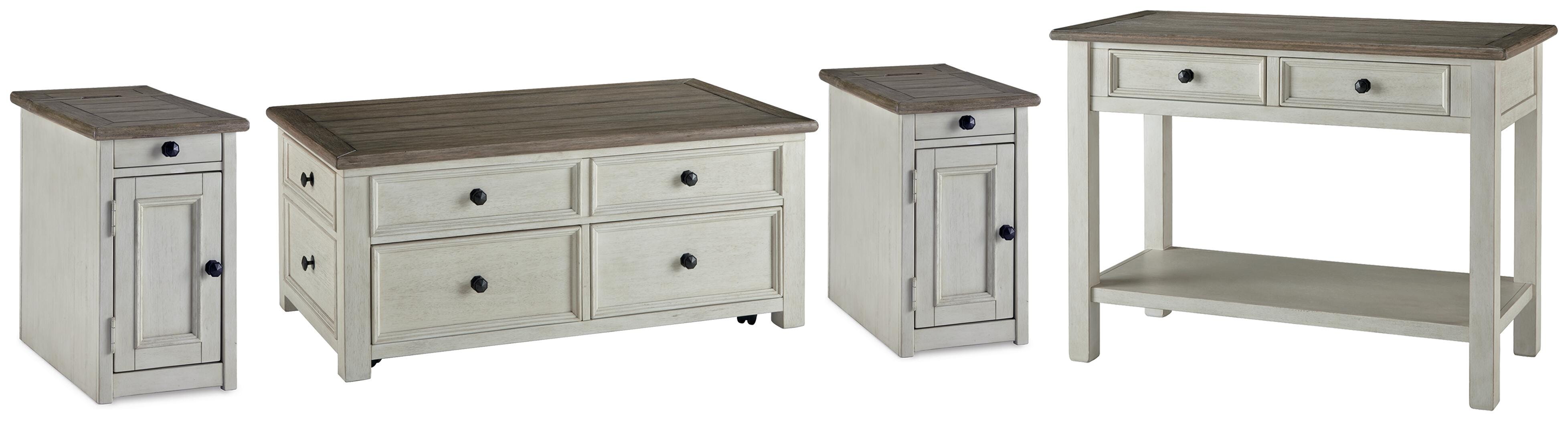 Bolanburg Coffee Table and 2 Chairside End Tables with Console - image 1
