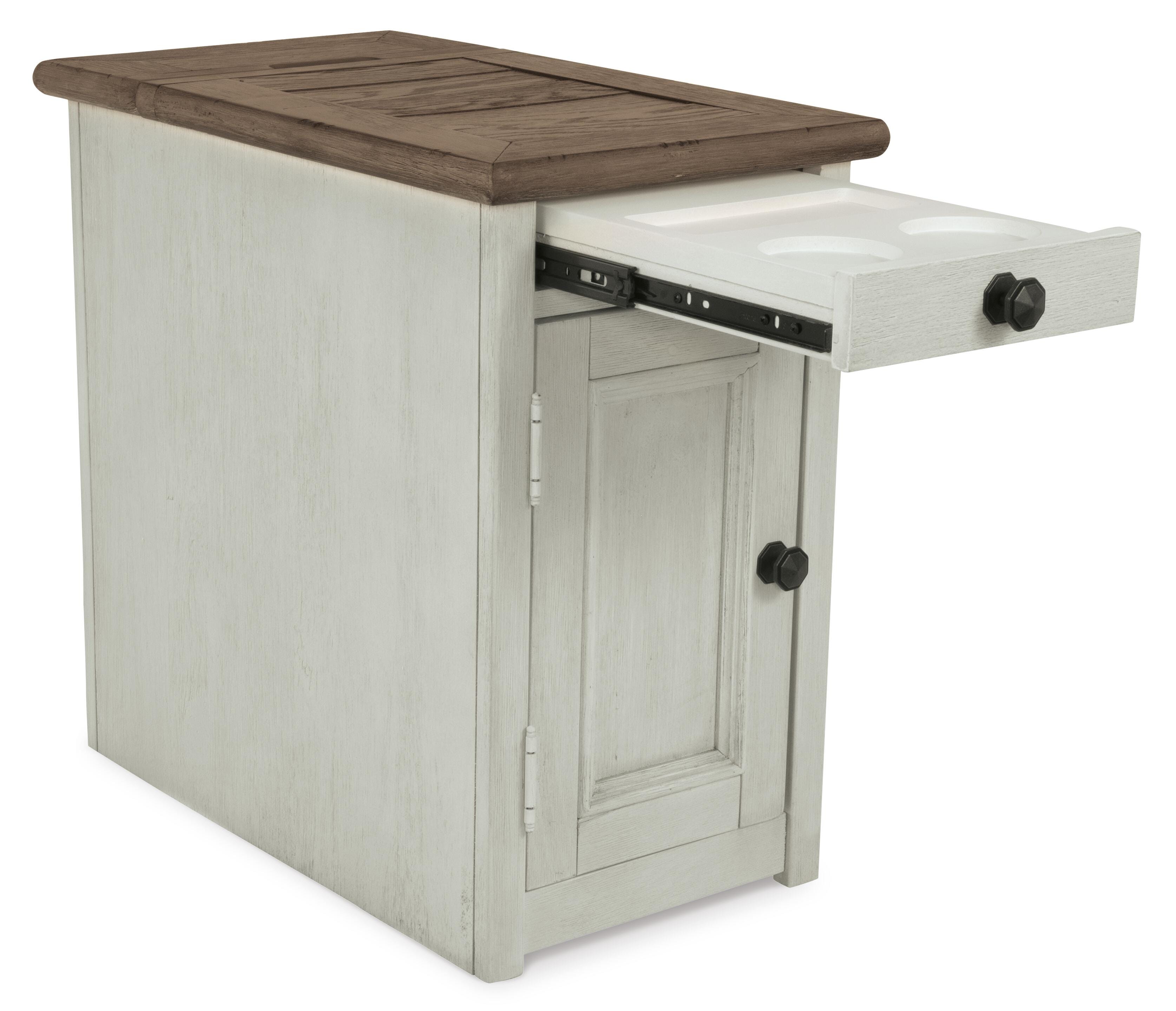 Bolanburg Chairside End Table with USB Ports & Outlets, Two-tone, large