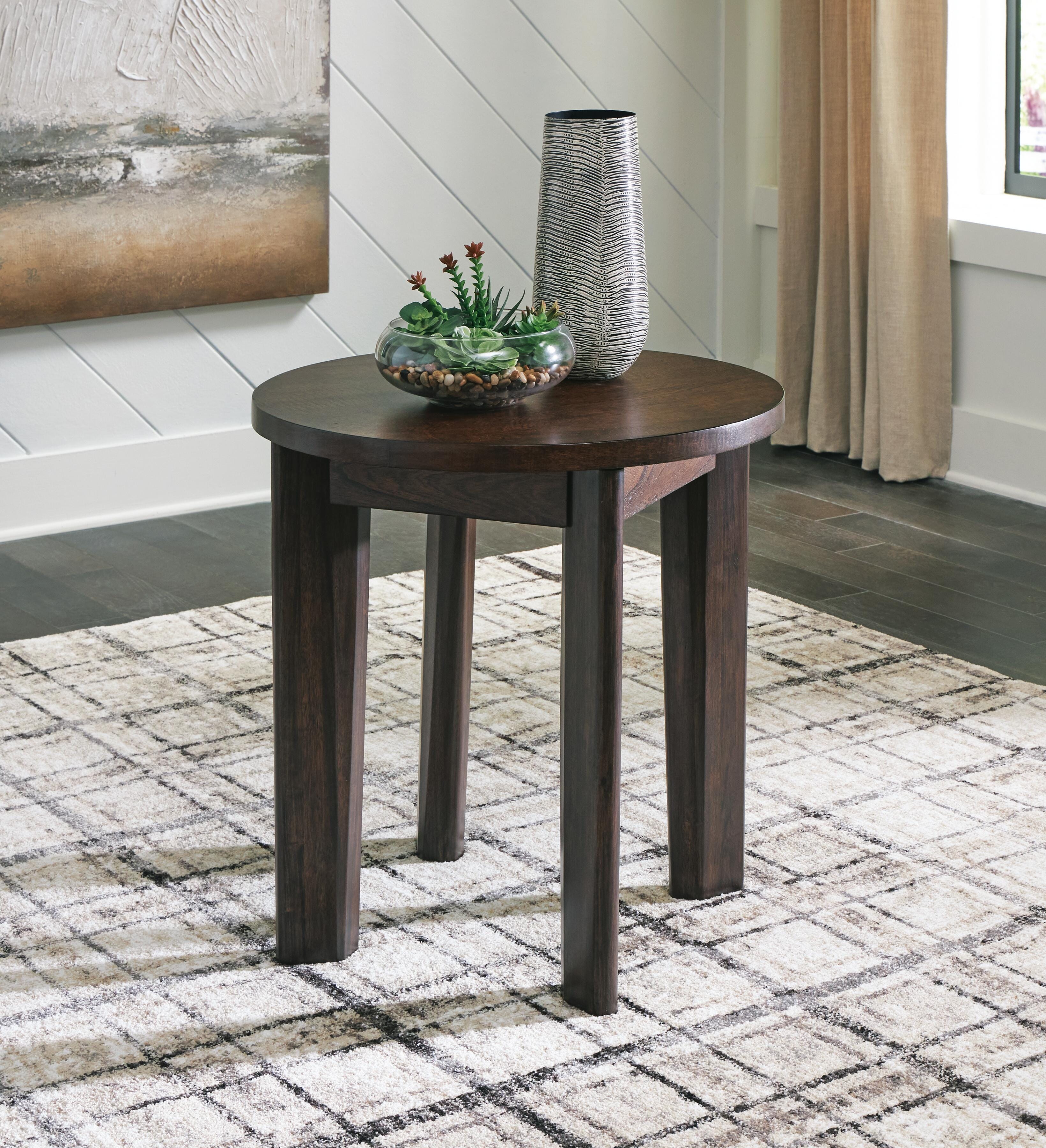 Ashley アシュレイ エンドテーブル 猫脚 ラスティックブラウン Ashley Wildenauer Swivel Bar Stool in Brown and Satin Black