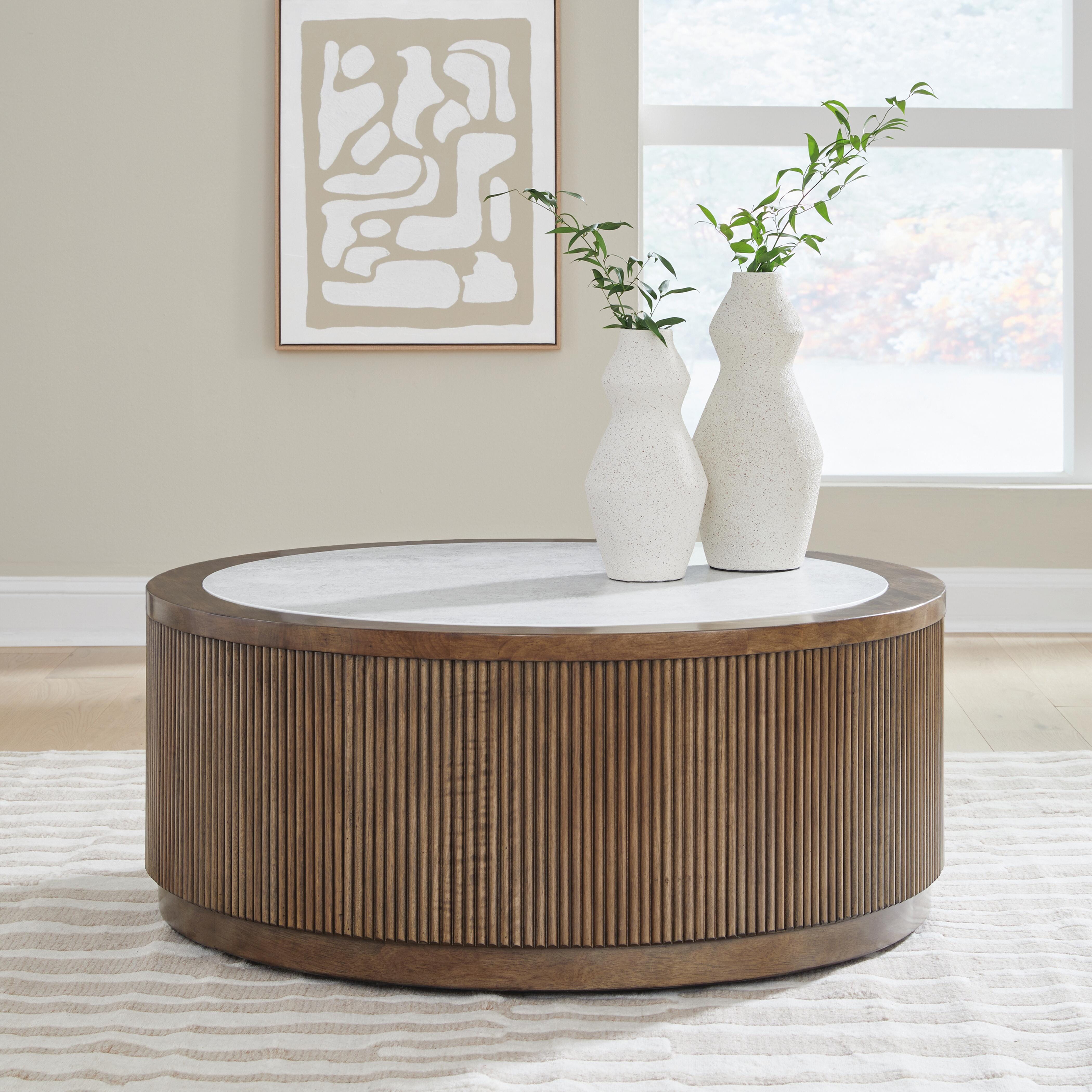 Hadonna Coffee Table, Brown, large