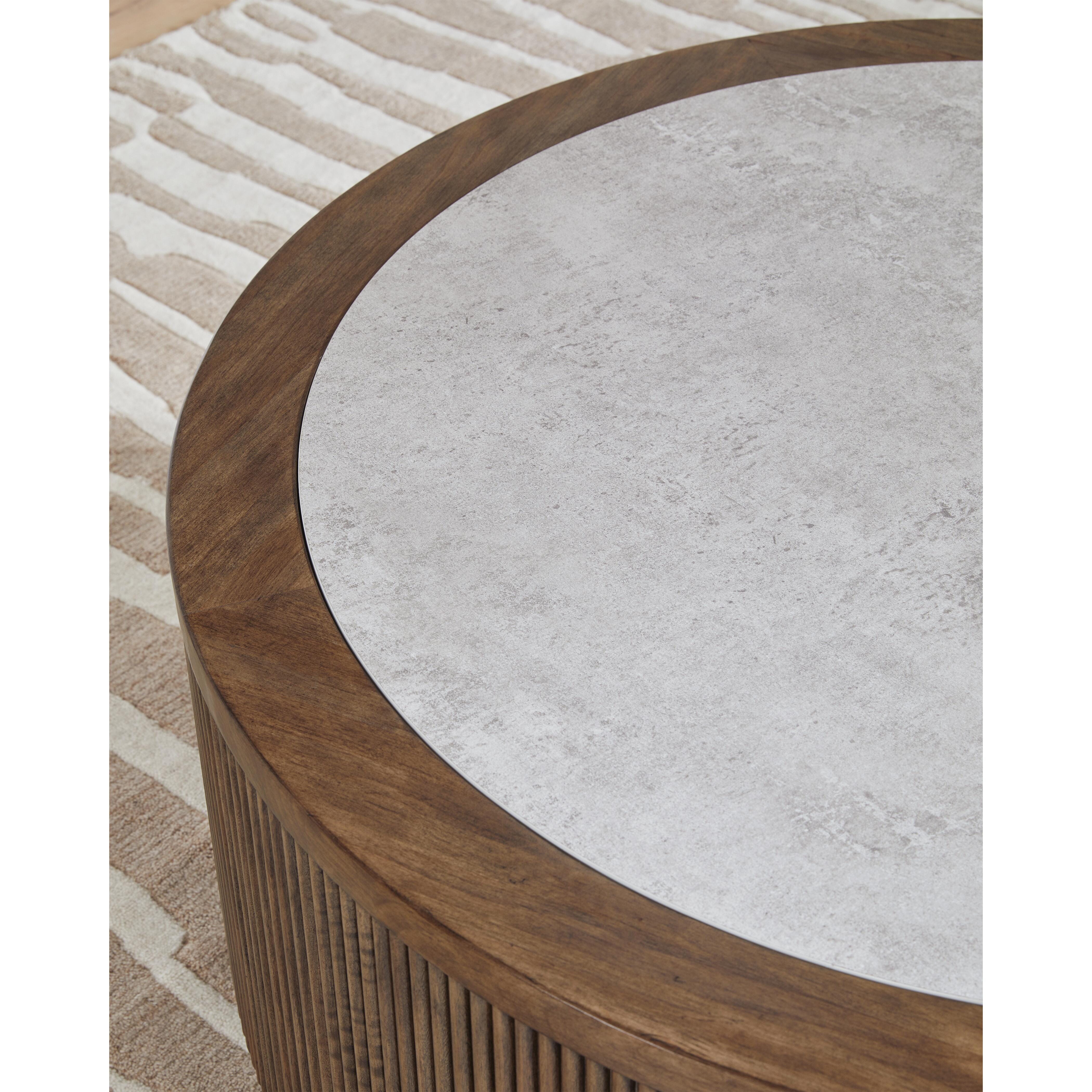 Hadonna Coffee Table, Brown, large