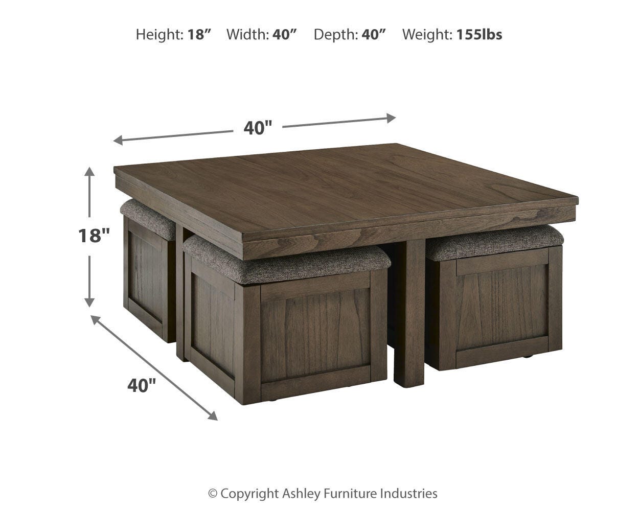 Boardernest Coffee Table with 4 Stools - image 5