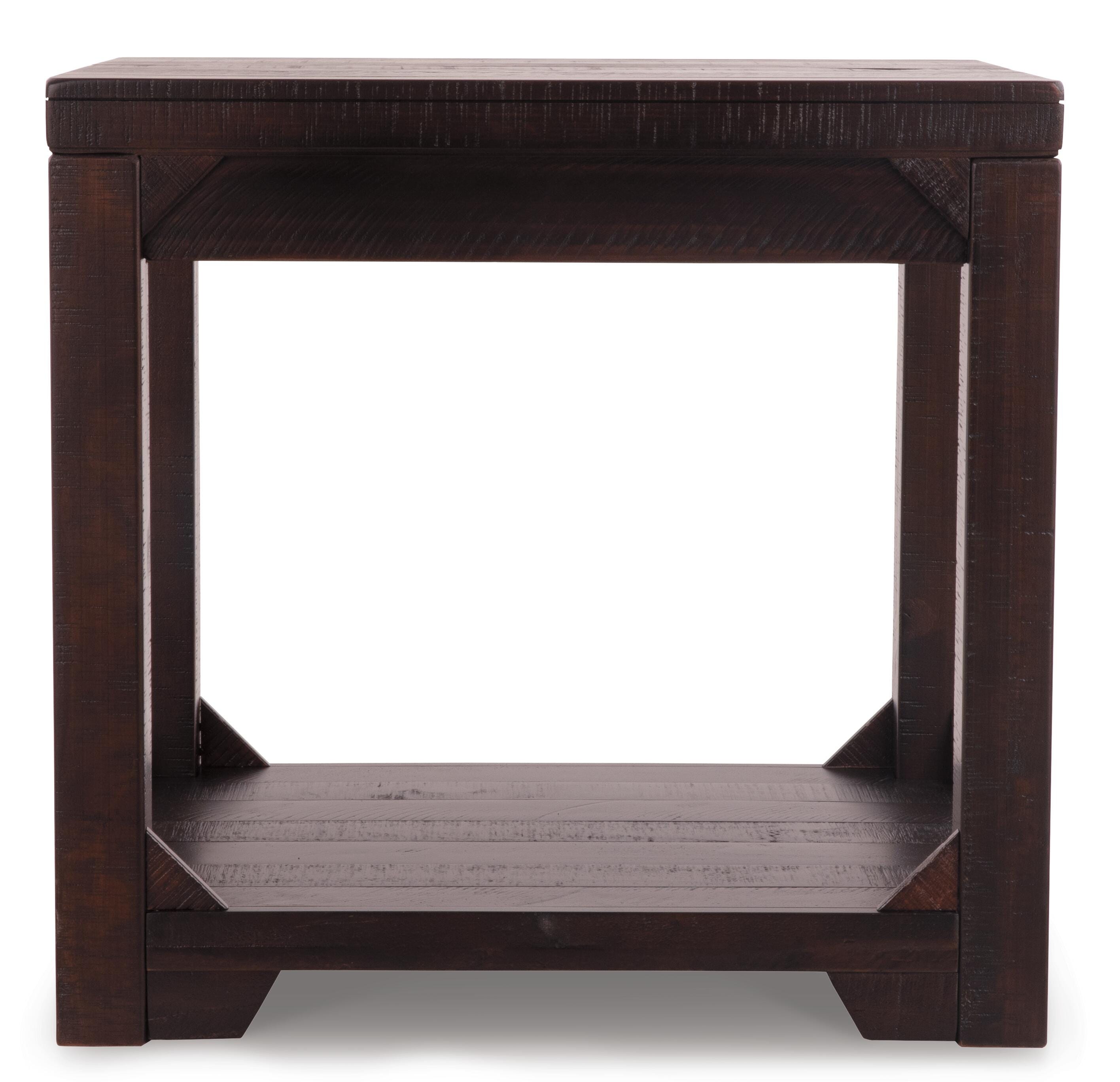 Rogness End Table, Rustic Brown, large