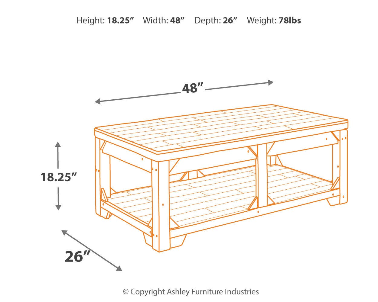Fregine Coffee Table with Lift Top - image 4