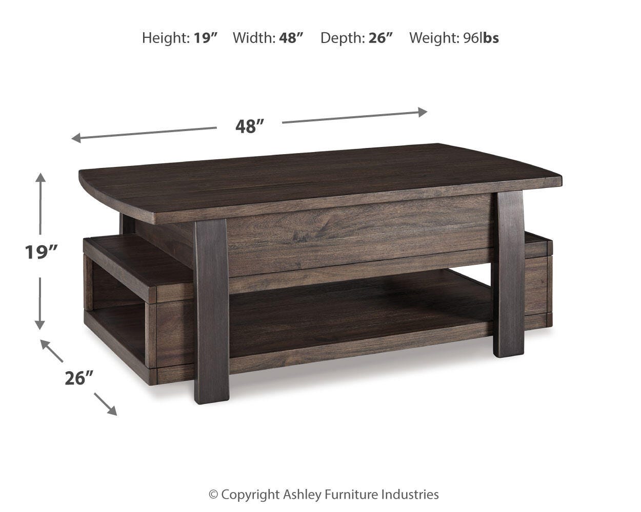 Vailbry Lift Top Coffee Table | Ashley