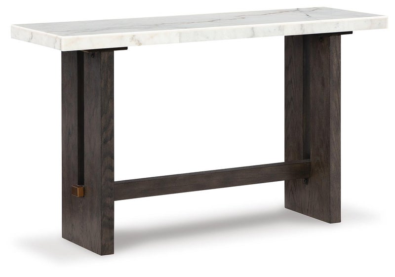 Burkhaus Sofa Table, White/Dark Brown