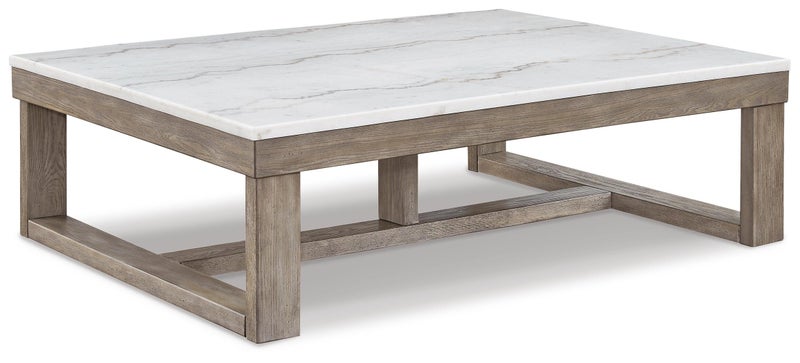 Loyaska Coffee Table, Brown/Ivory