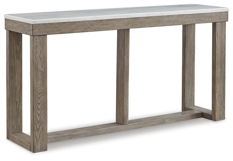 Loyaska Sofa Table, Brown/Ivory