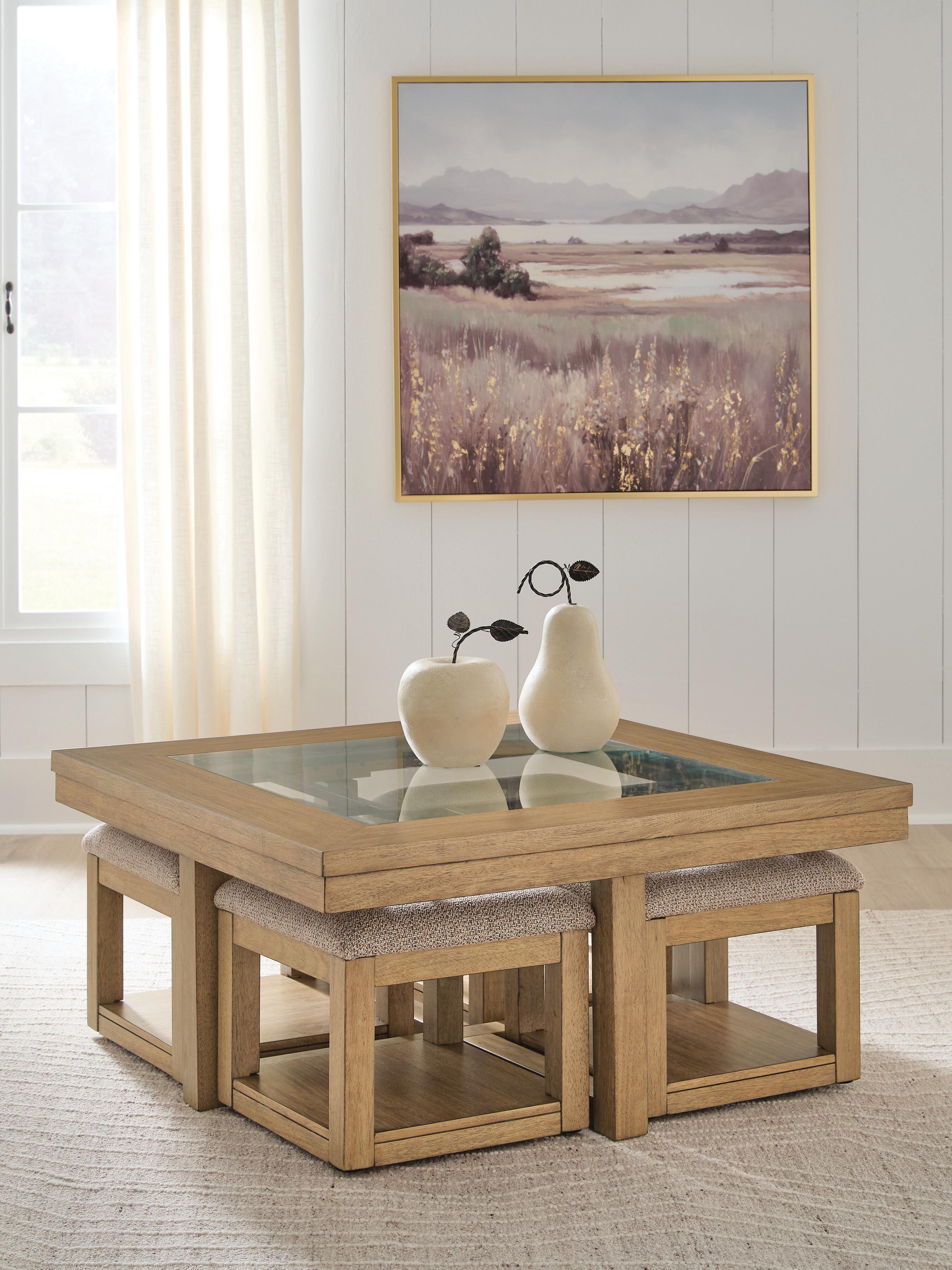 Wittenmyer Coffee Table with 4 Stools (Set of 5), , rollover