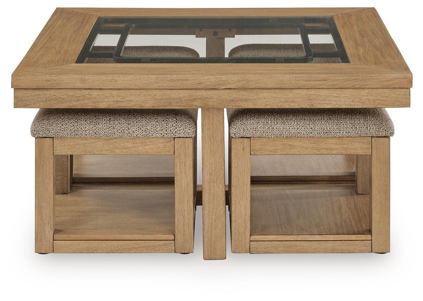 Wittenmyer Coffee Table with 4 Stools (Set of 5), , large