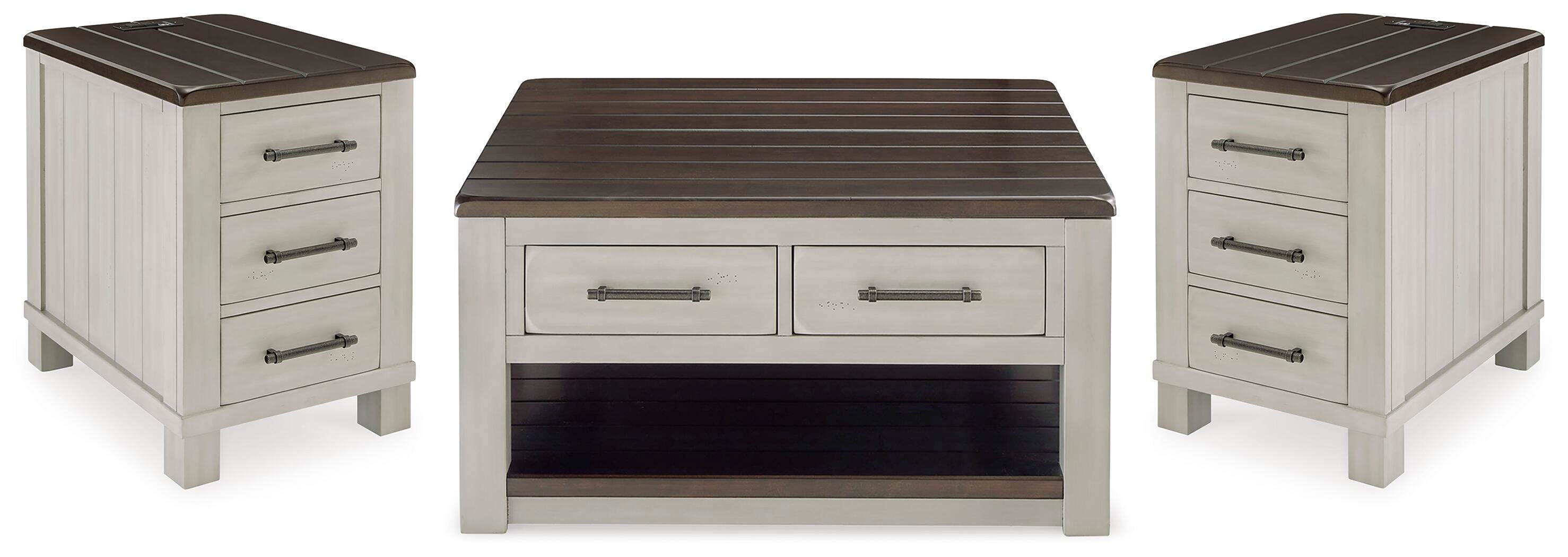 Darborn Coffee Table with 2 End Tables, , large