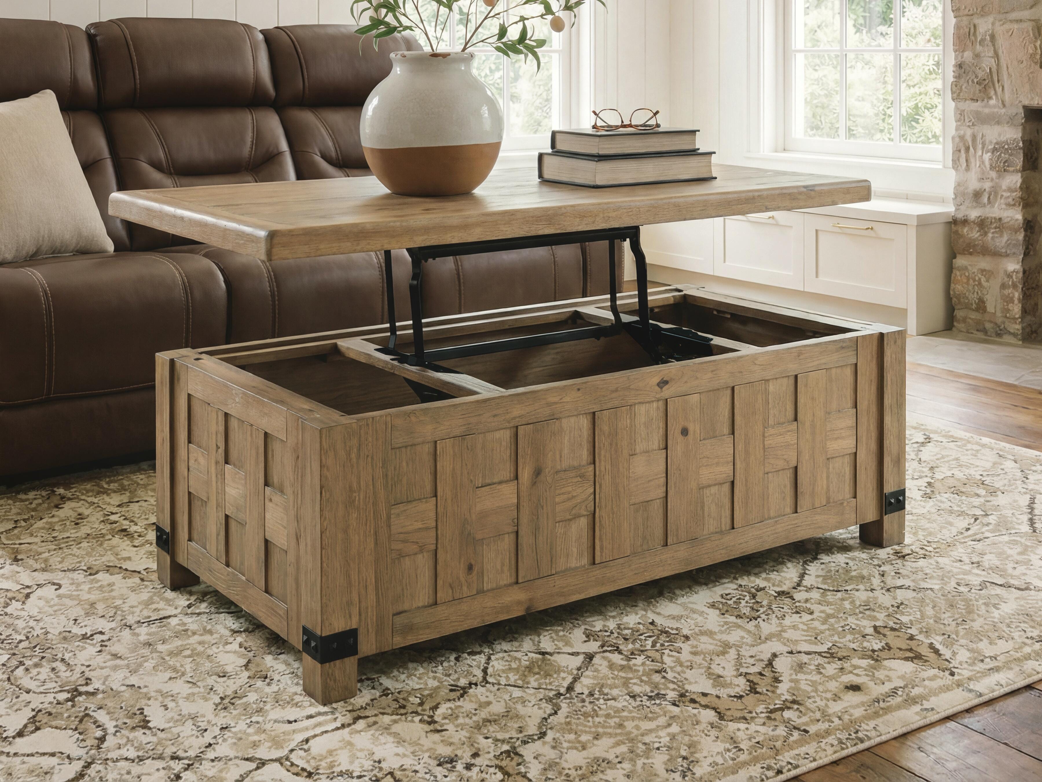 Ridgester Lift-Top Coffee Table, , large