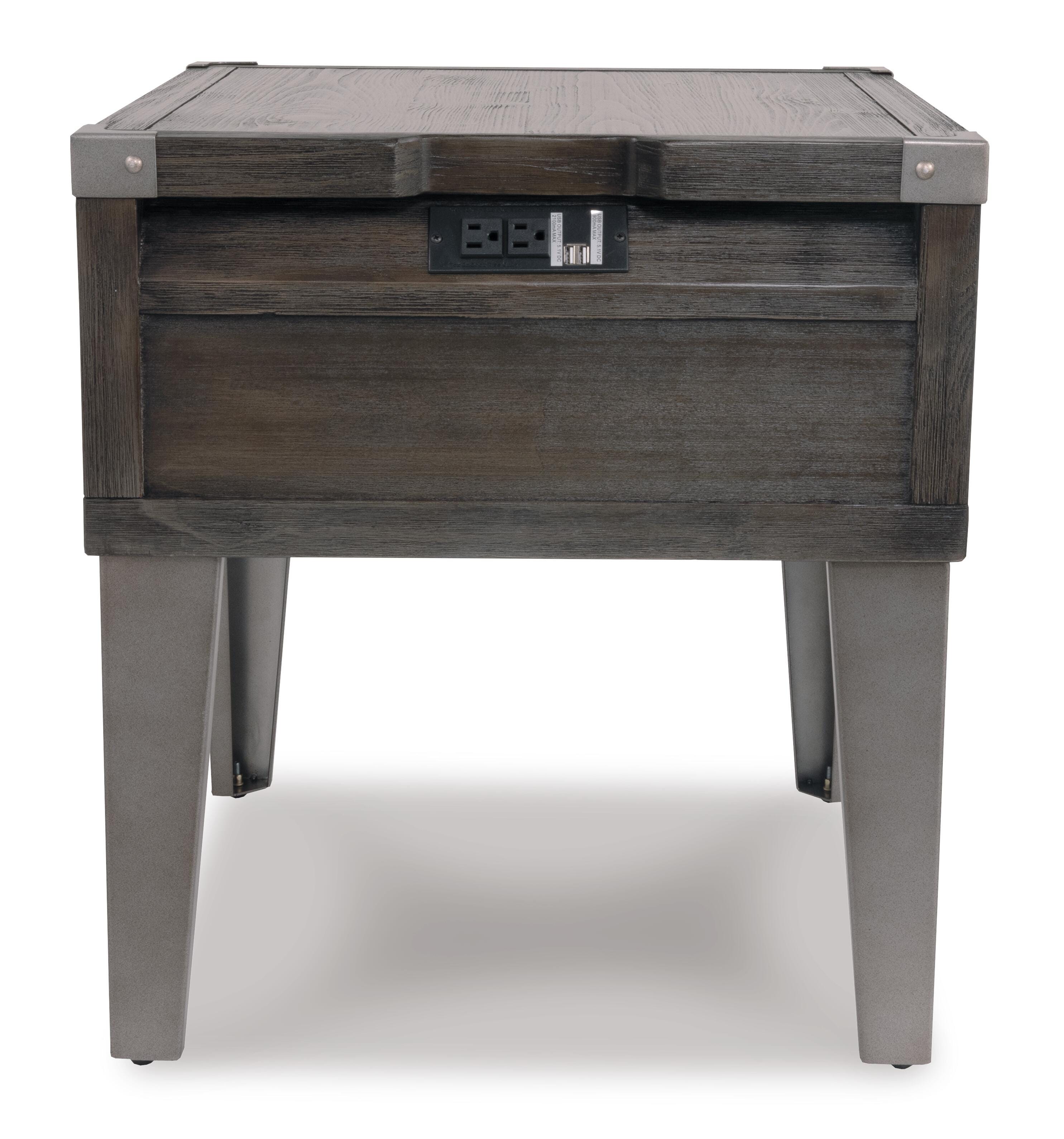 Todoe End Table with USB Ports & Outlets - image 8