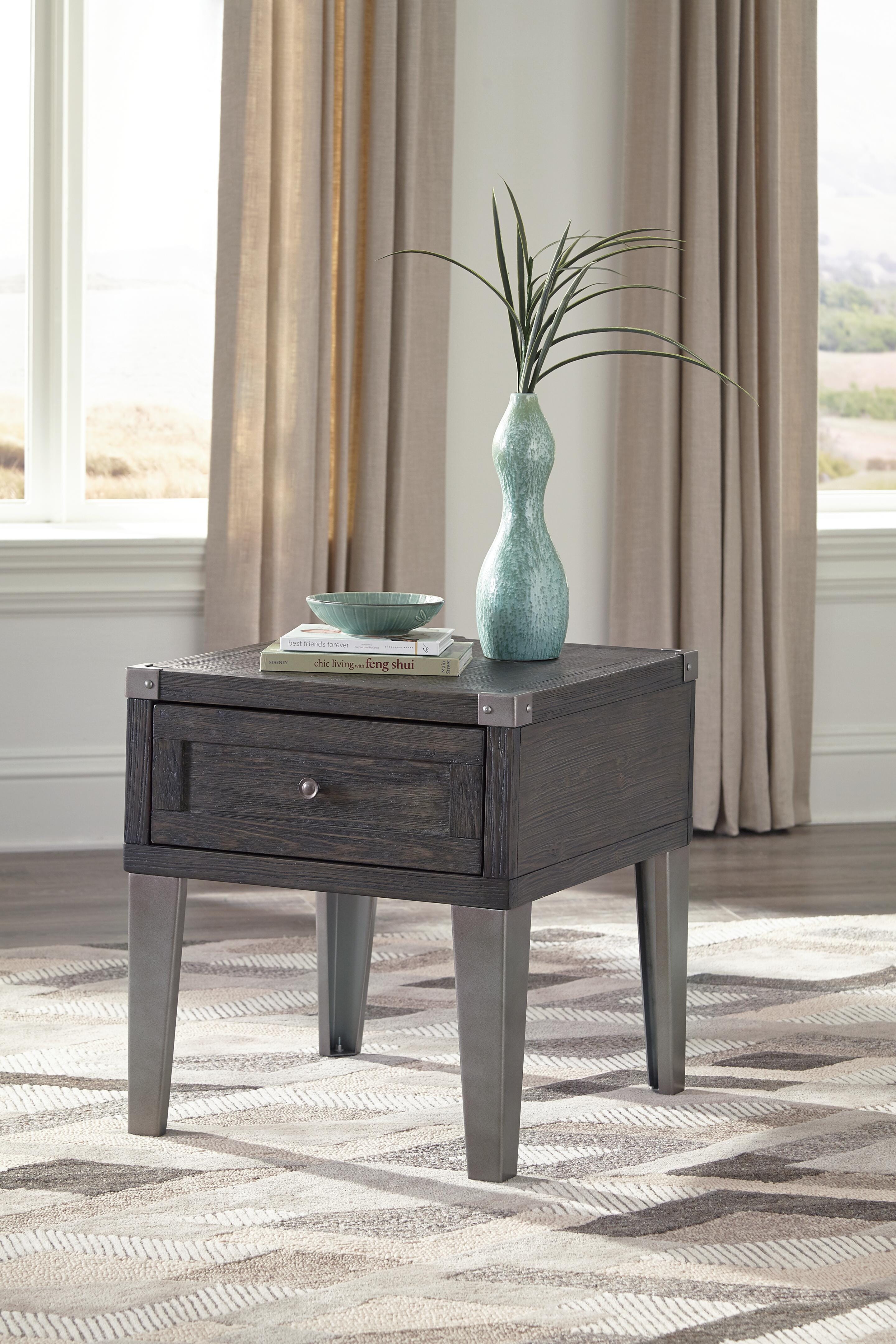 Todoe End Table with USB Ports & Outlets - image 3