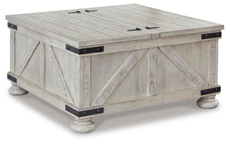Carynhurst Hinged Lift Top Coffee Table, Whitewash