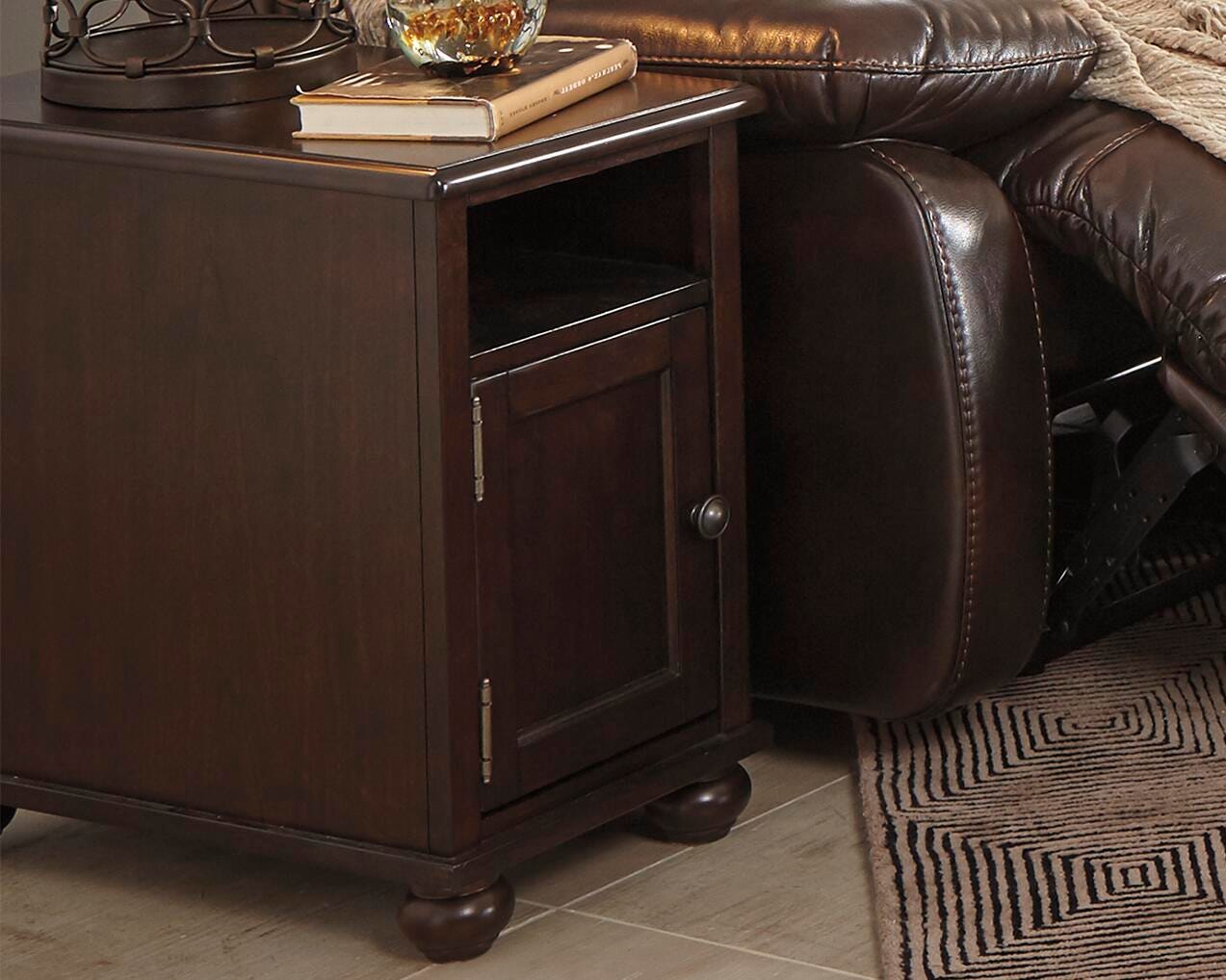 Barilanni Chairside End Table with USB Ports & Outlets, , large