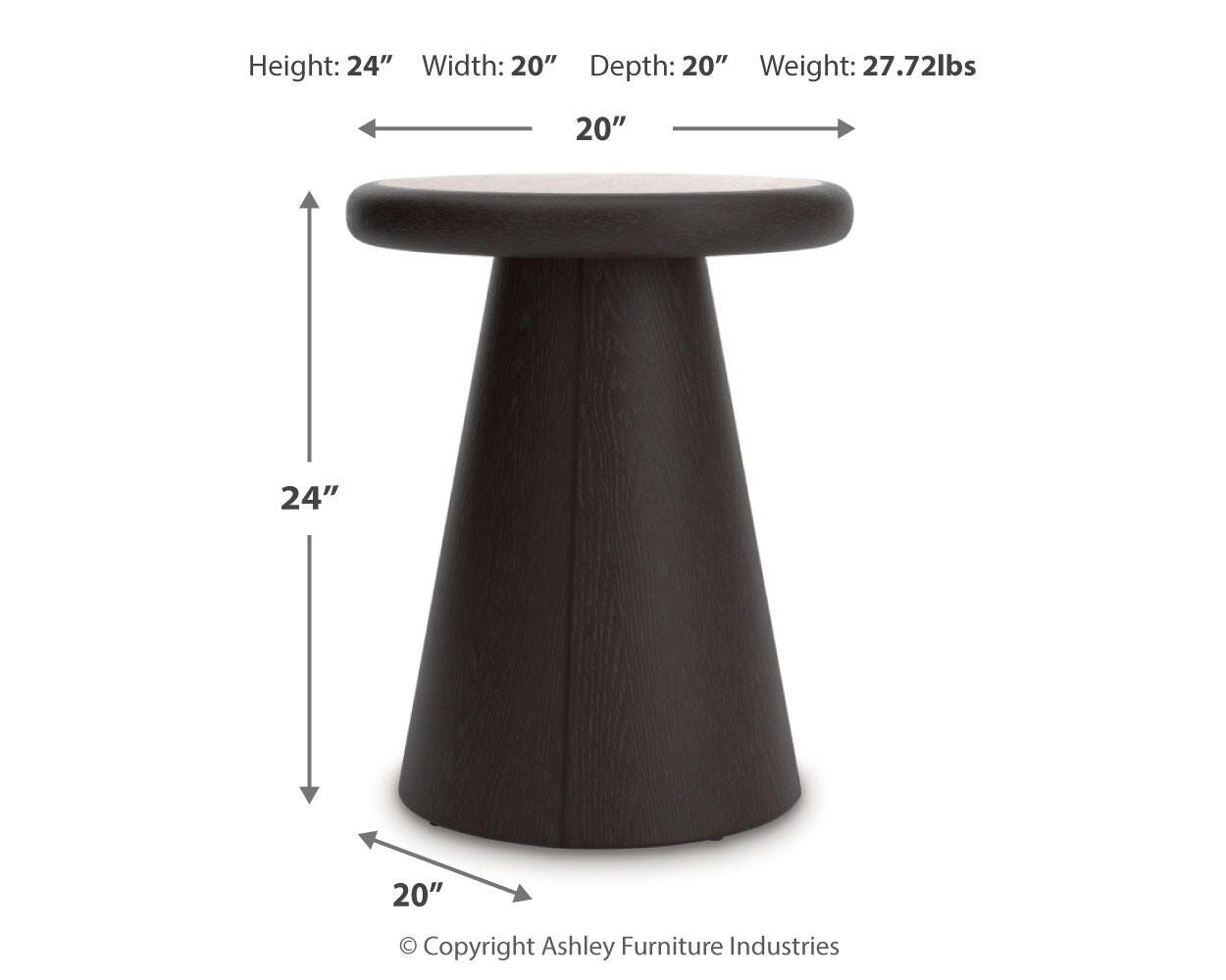 Bracken End Table, , large