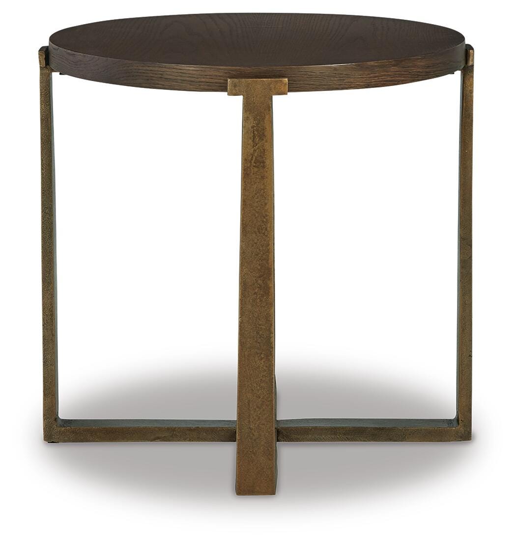 Balintmore End Table, Brown/Gold Finish, large