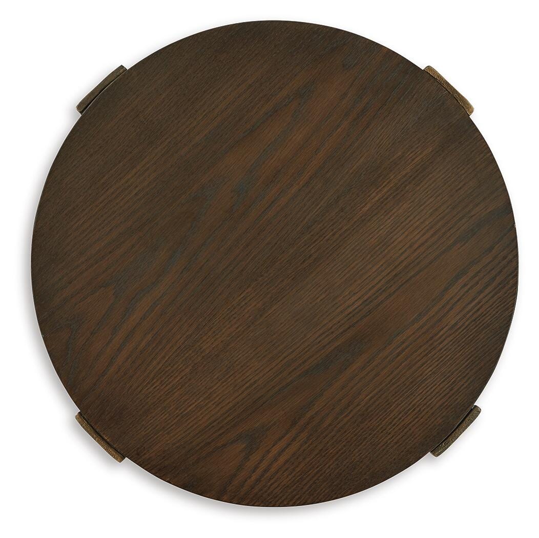 Balintmore End Table, Brown/Gold Finish, large