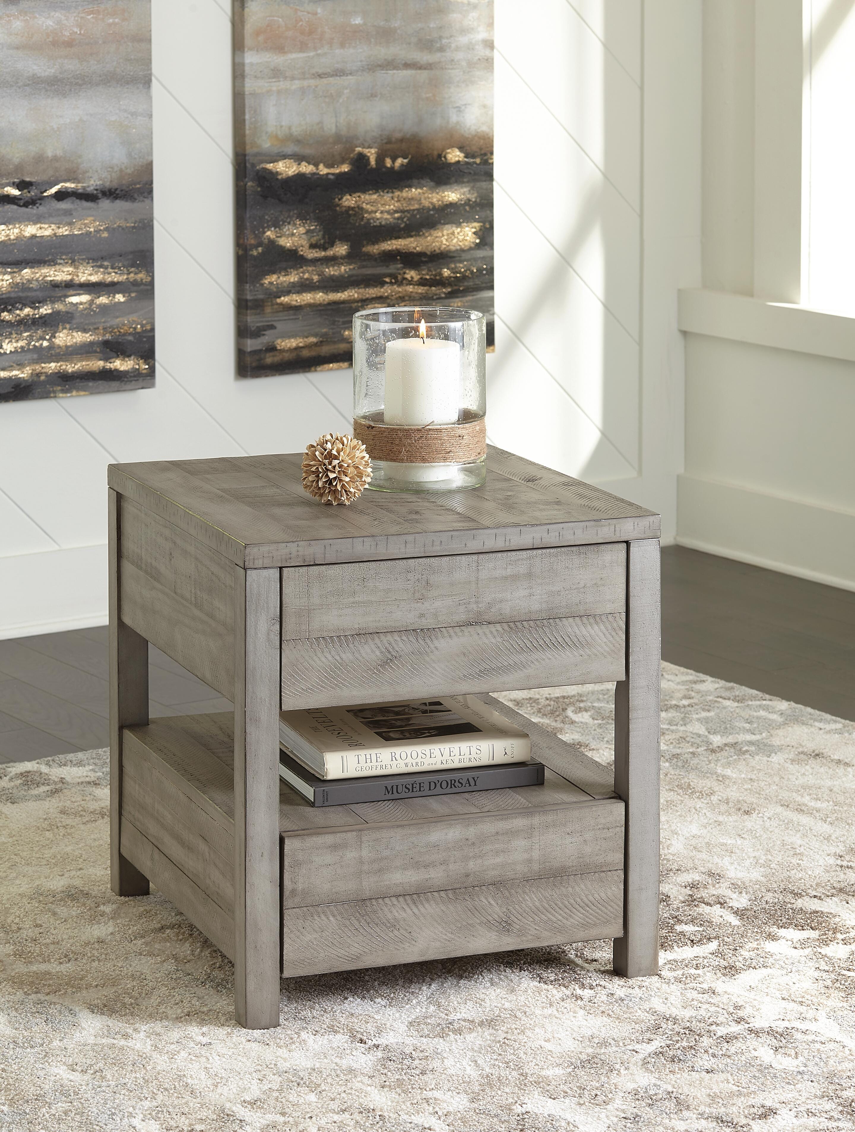 Krystanza End Table with USB Charging | Ashley