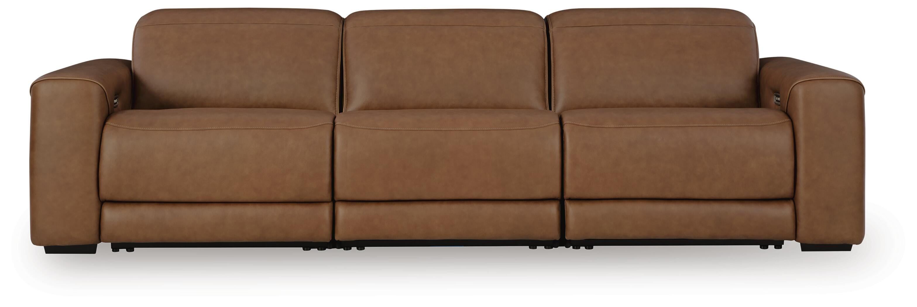 Rally-Up 3-Piece Power Reclining Sectional Sofa, Caramel, large