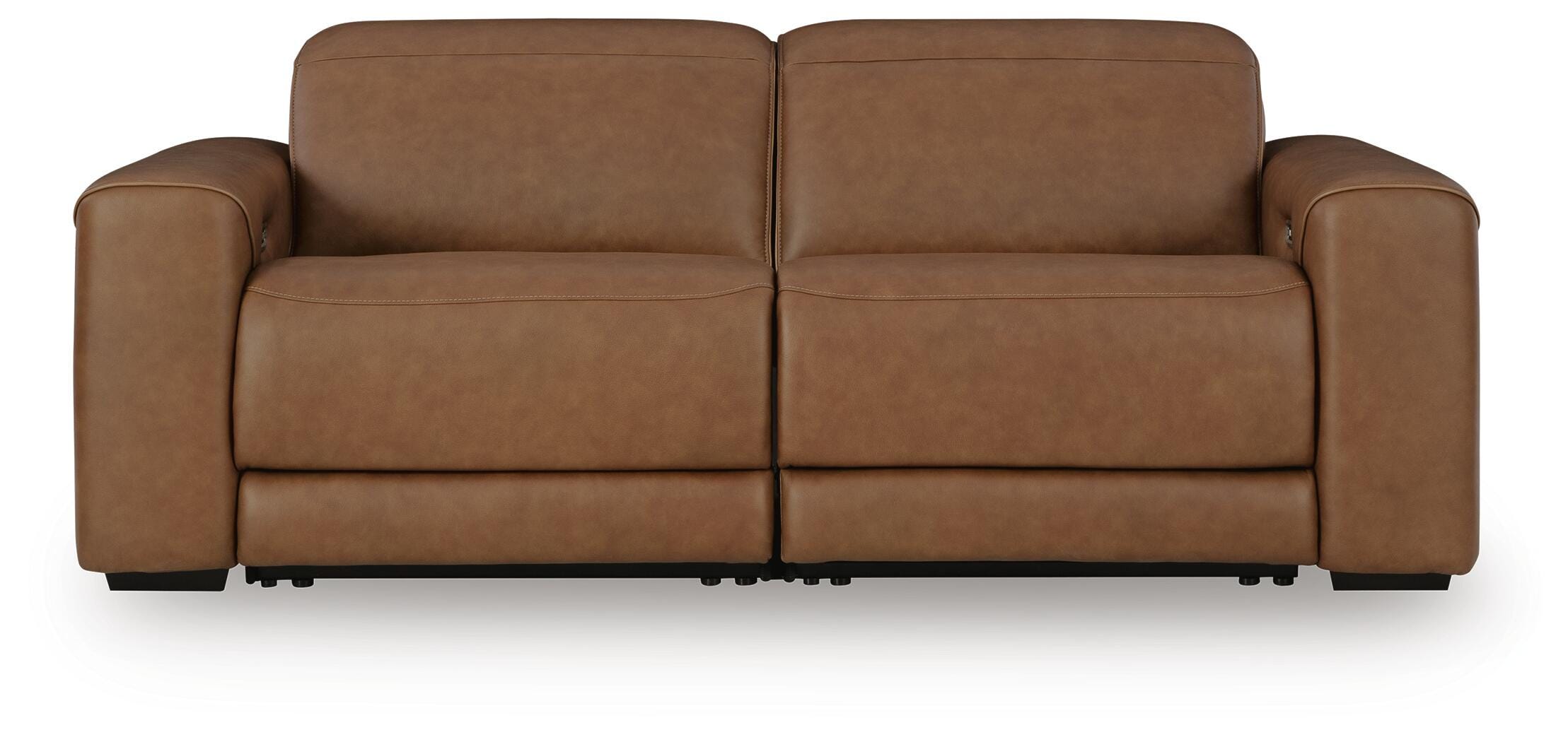 Rally-Up 2-Piece Power Reclining Sectional Loveseat, Caramel, large