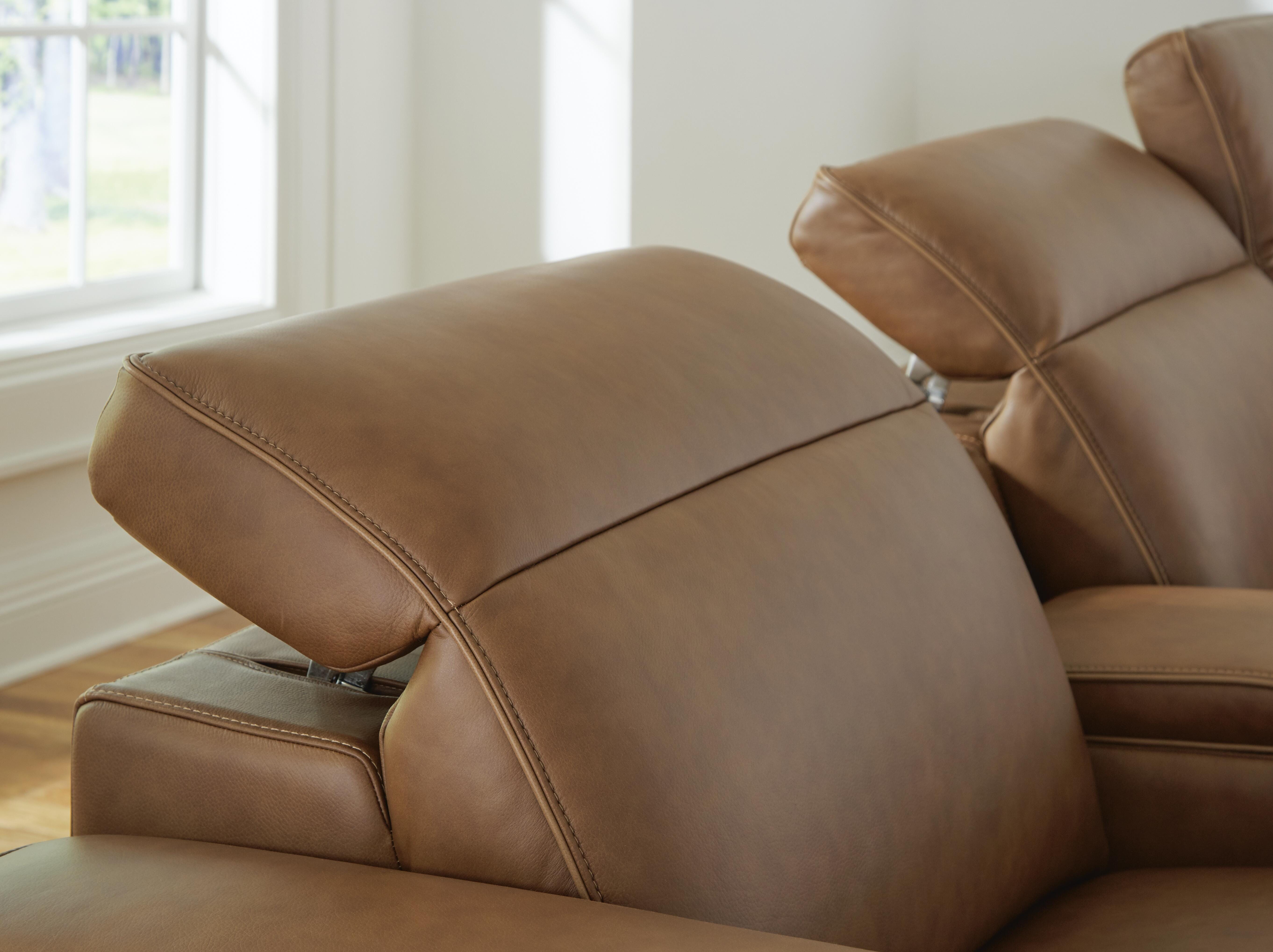Rally-Up 5-Piece Dual Power Leather Reclining Modular Sectional