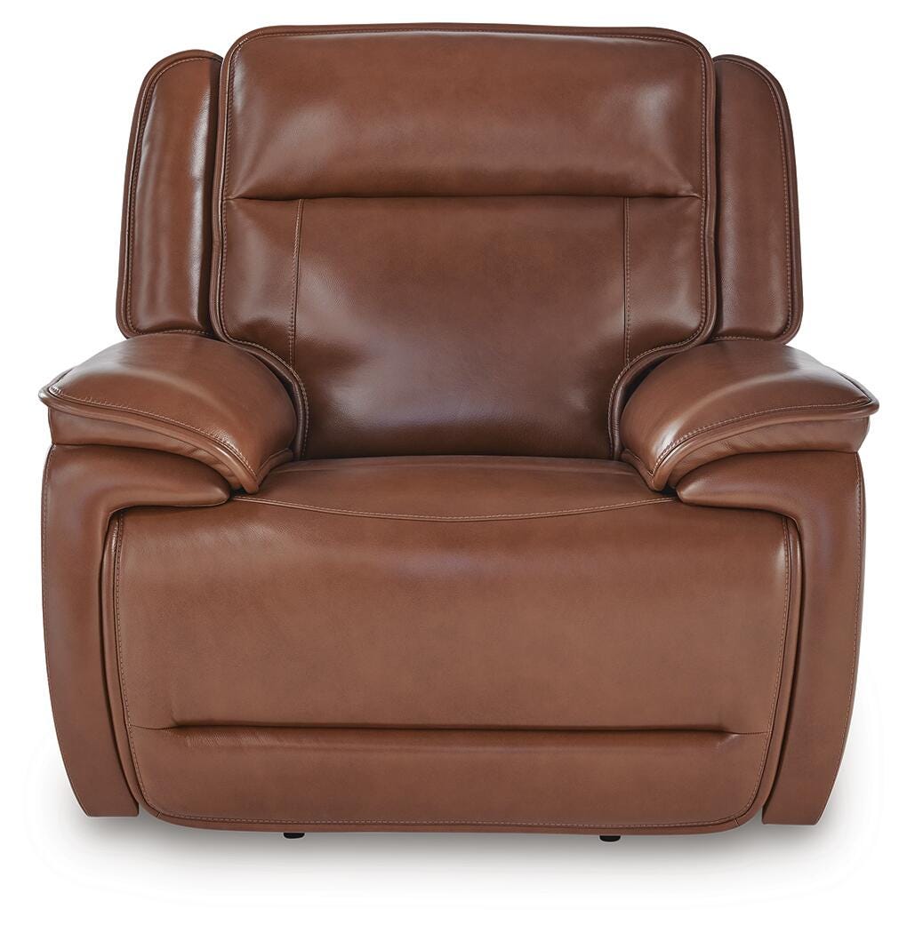 Healy Pier Dual Power Leather Recliner | Ashley
