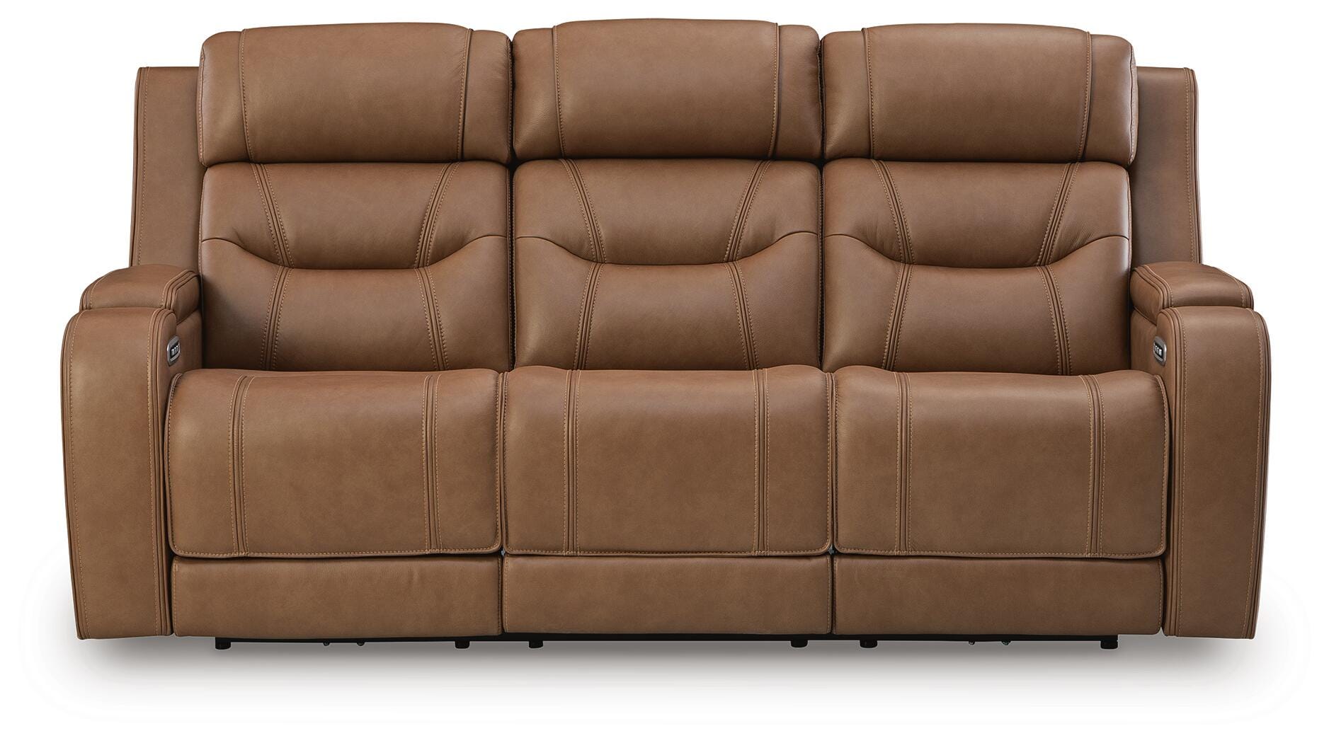 Dreamer Power Reclining Sofa with Audio Seating, Caramel, large