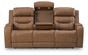 Dreamer Power Reclining Sofa with Audio Seating, Caramel, large