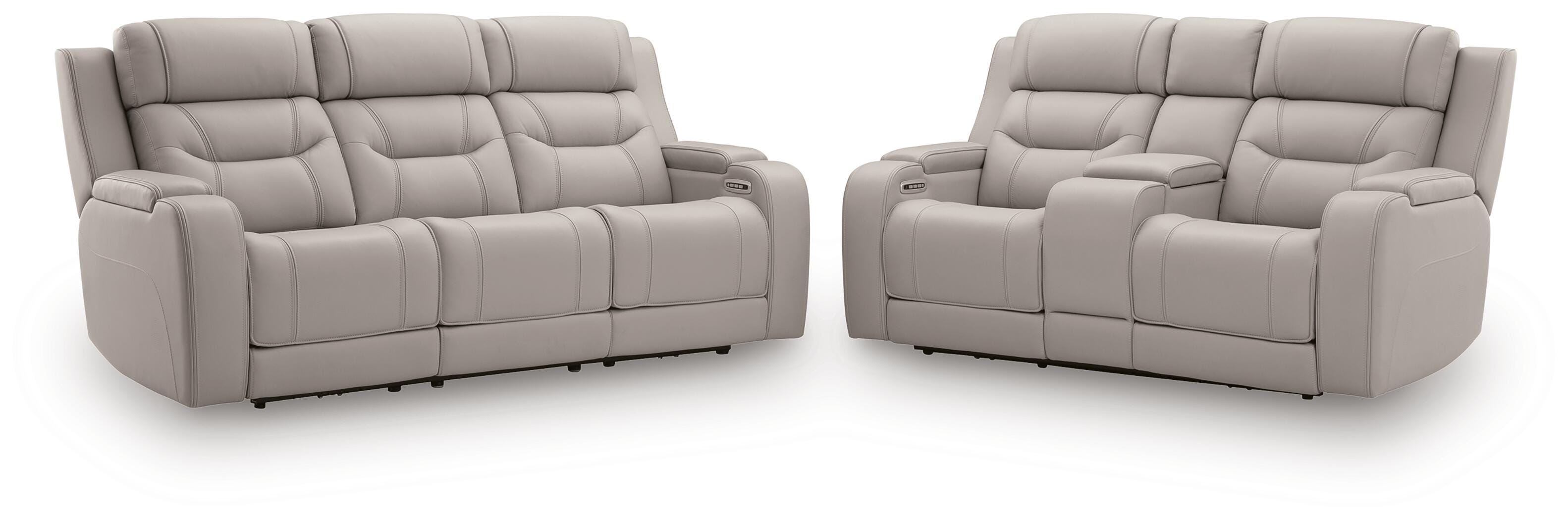 Dreamer Sofa and Loveseat, Gray, large