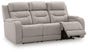 Dreamer Power Reclining Sofa with Audio Seating, Gray, large