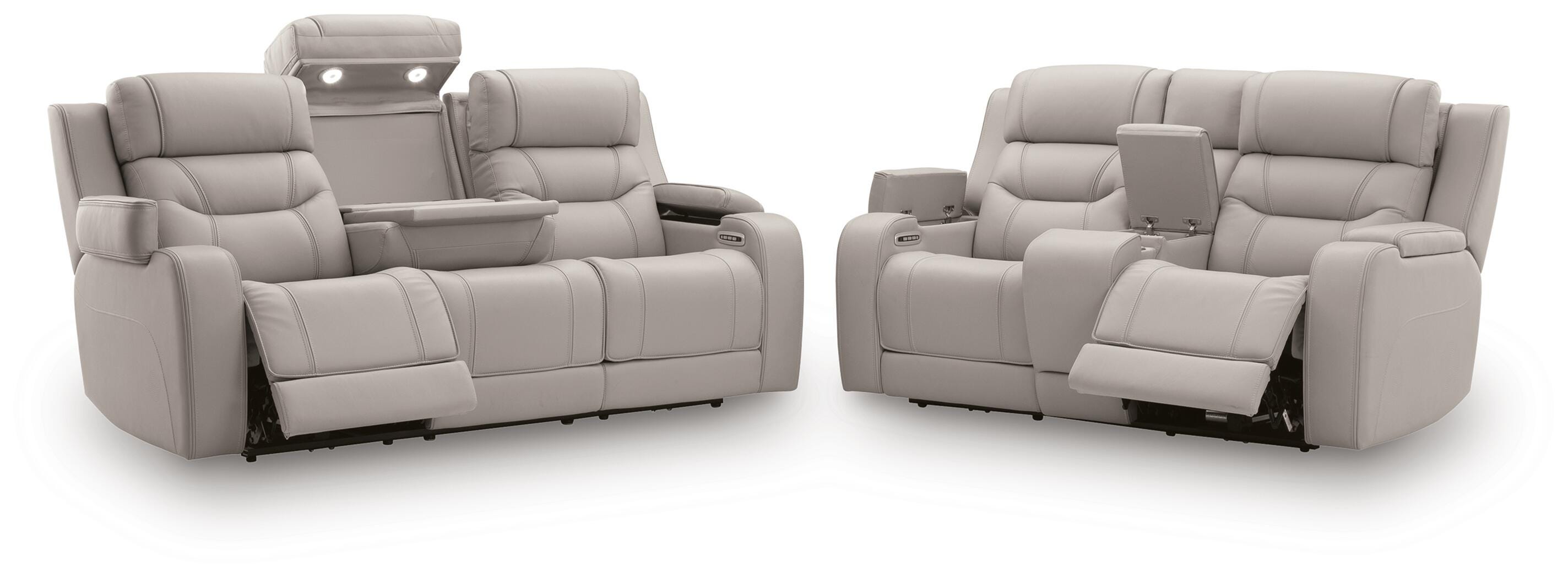 Dreamer Sofa and Loveseat, Gray, large