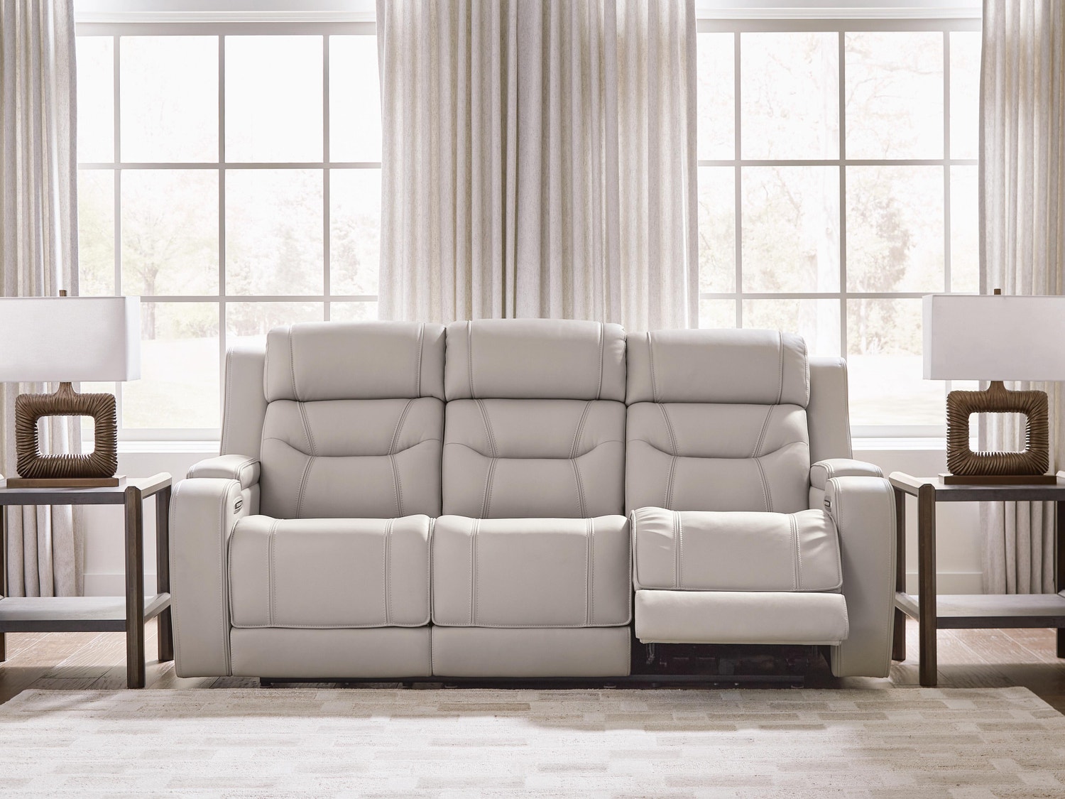 Dreamer Power Reclining Sofa with Audio Seating, Gray, large