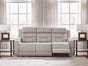 Dreamer Power Reclining Sofa with Audio Seating, Gray, large