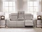 Dreamer Power Reclining Sofa with Audio Seating, Gray, large