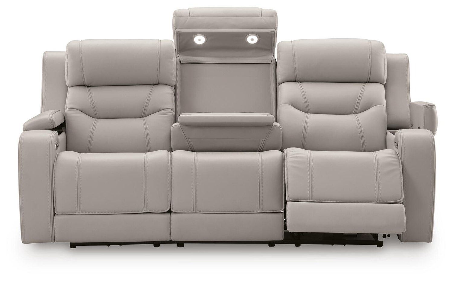 Dreamer Power Reclining Sofa with Audio Seating, Gray, large
