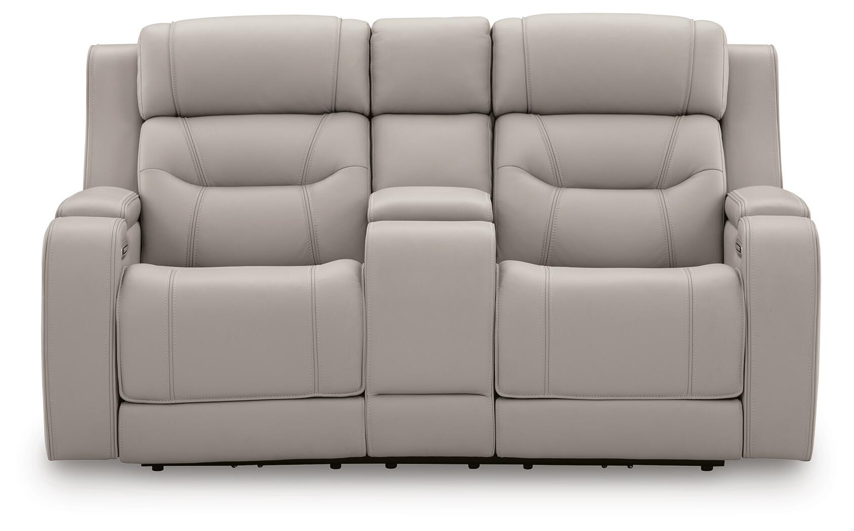 Dreamer Power Reclining Loveseat with Audio Seating, Gray, large