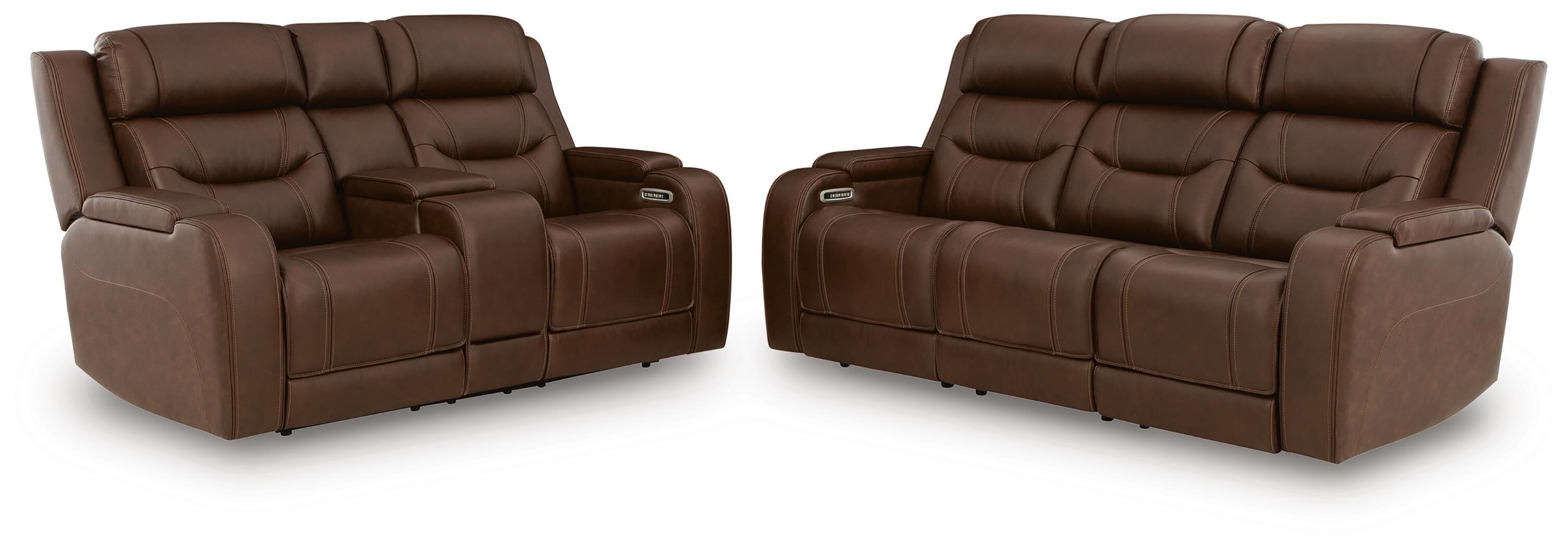 Dreamer Sofa and Loveseat, Brown, large
