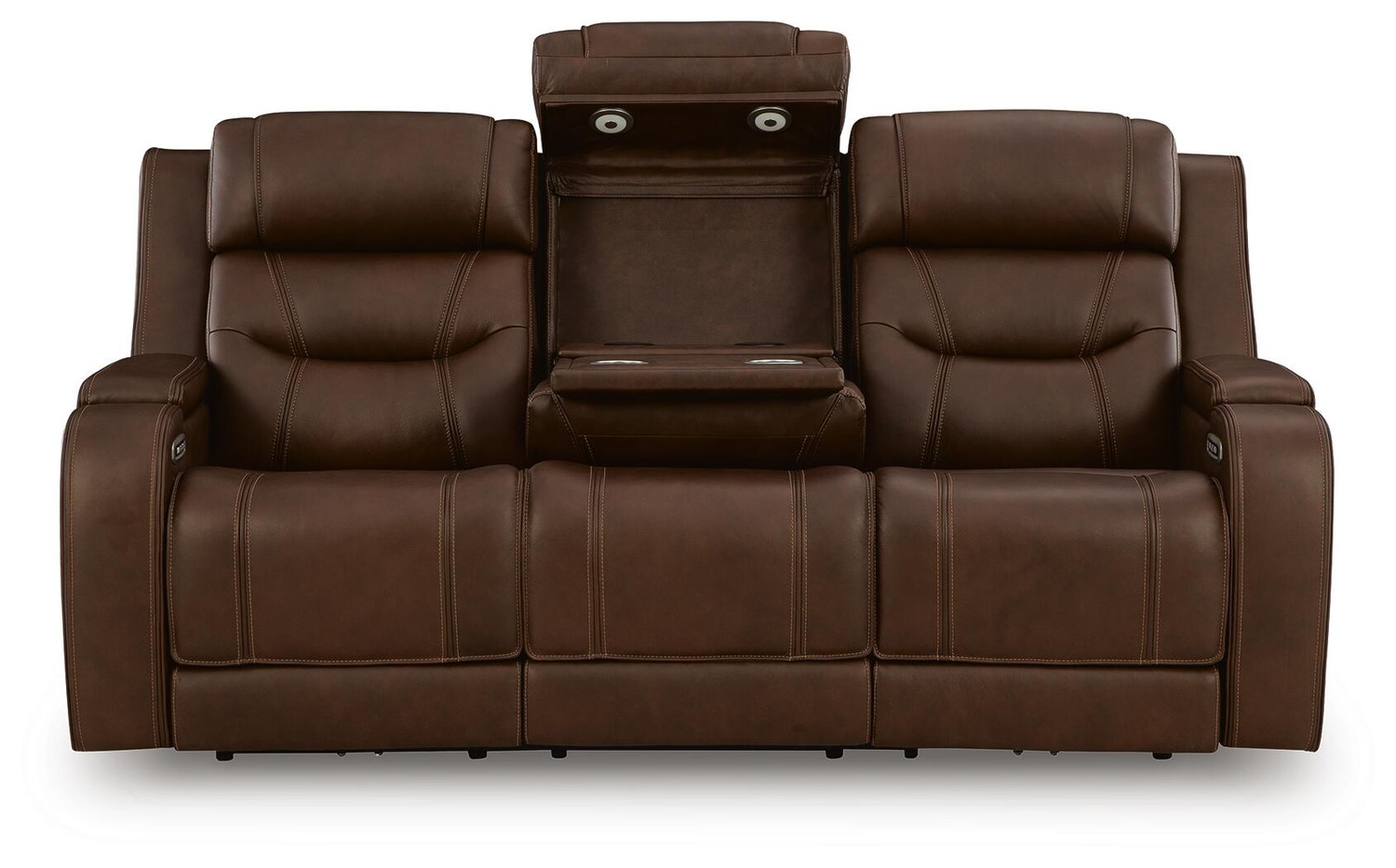 Dreamer Power Reclining Sofa with Audio Seating, Brown, large