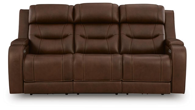 Dreamer Dual Power Leather Reclining Sofa with Audio Seating
