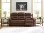 Dreamer Power Reclining Sofa with Audio Seating, Brown, large