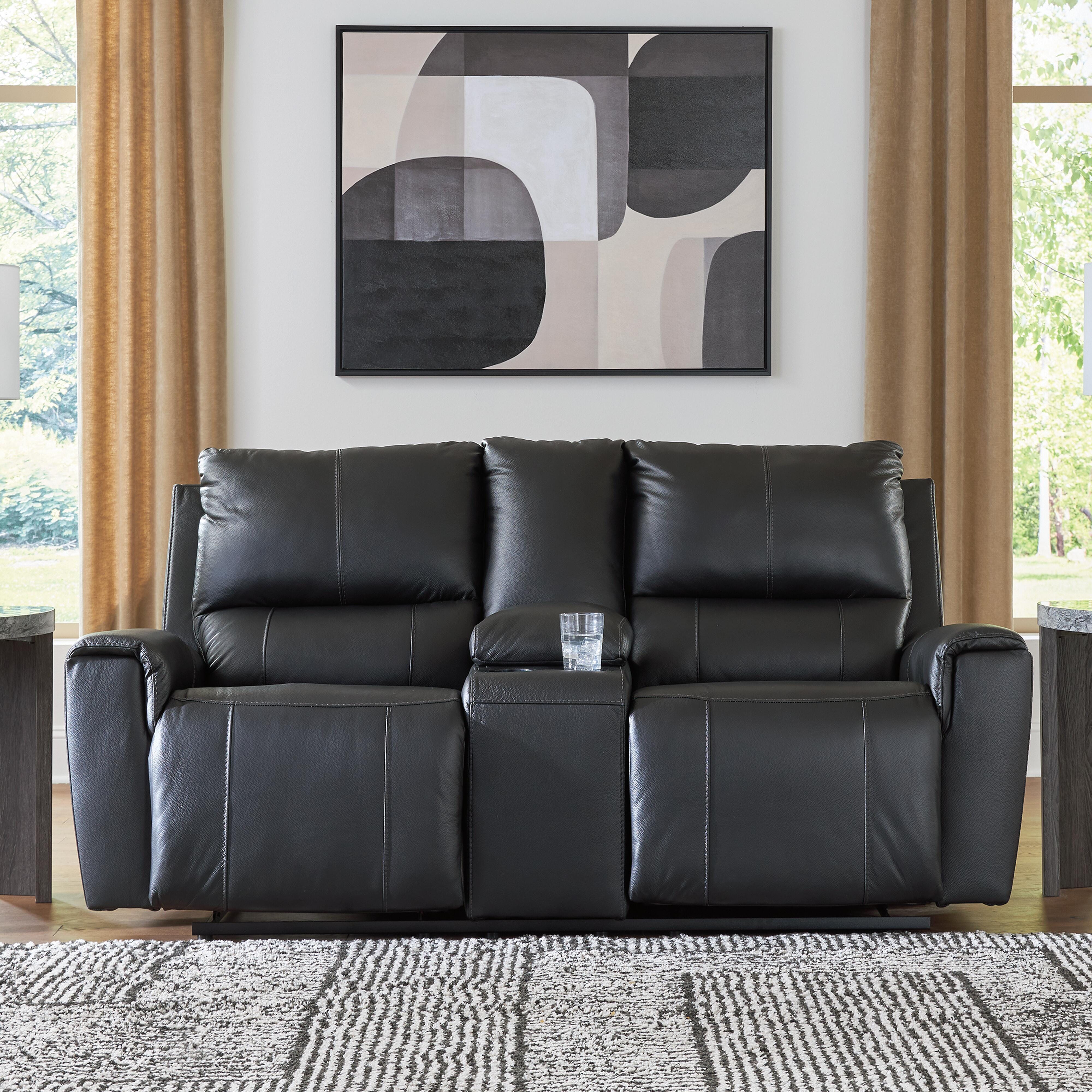 Danemere Reclining Loveseat with Console, , large