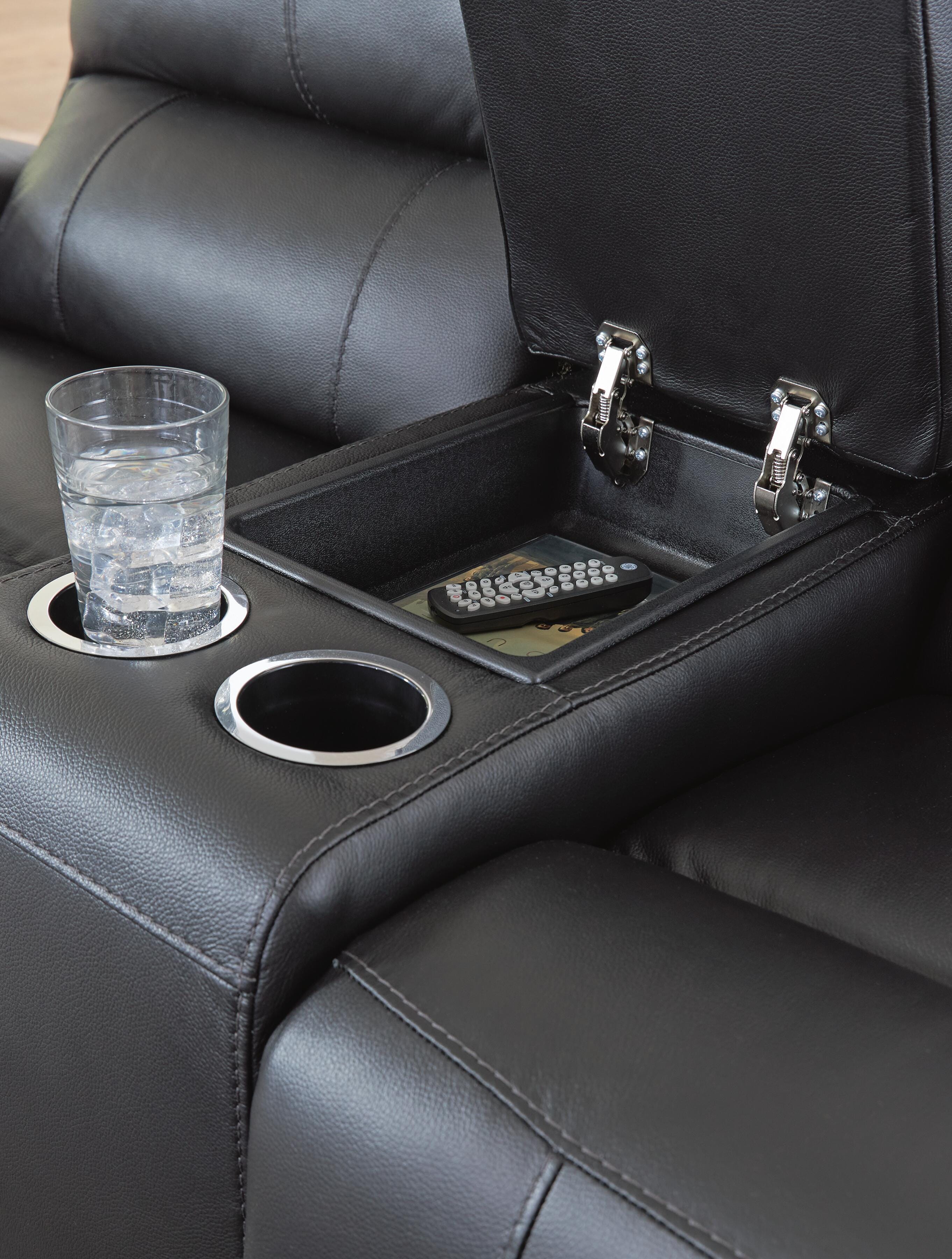 Danemere Reclining Loveseat with Console - image 7