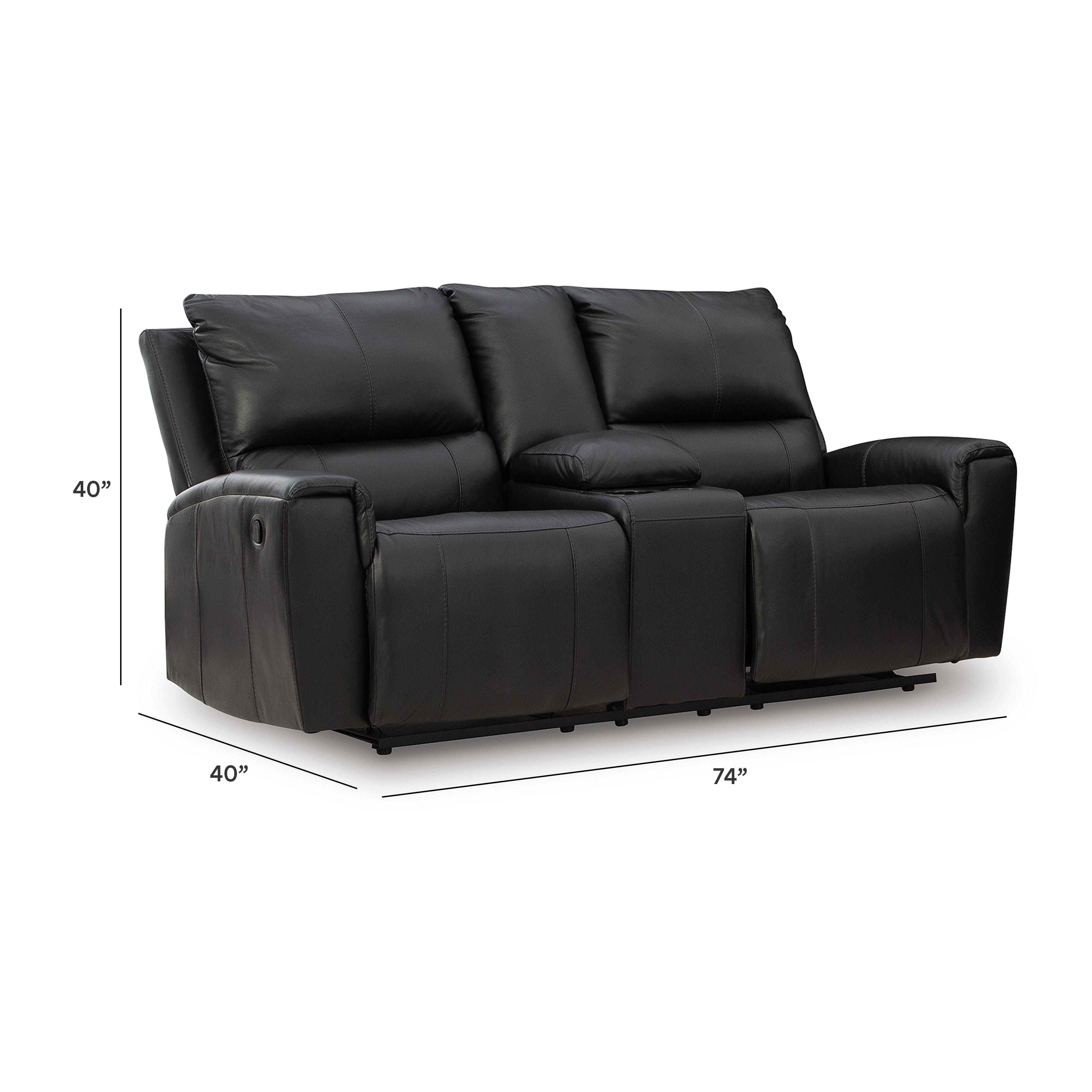 Danemere Reclining Loveseat with Console, , large