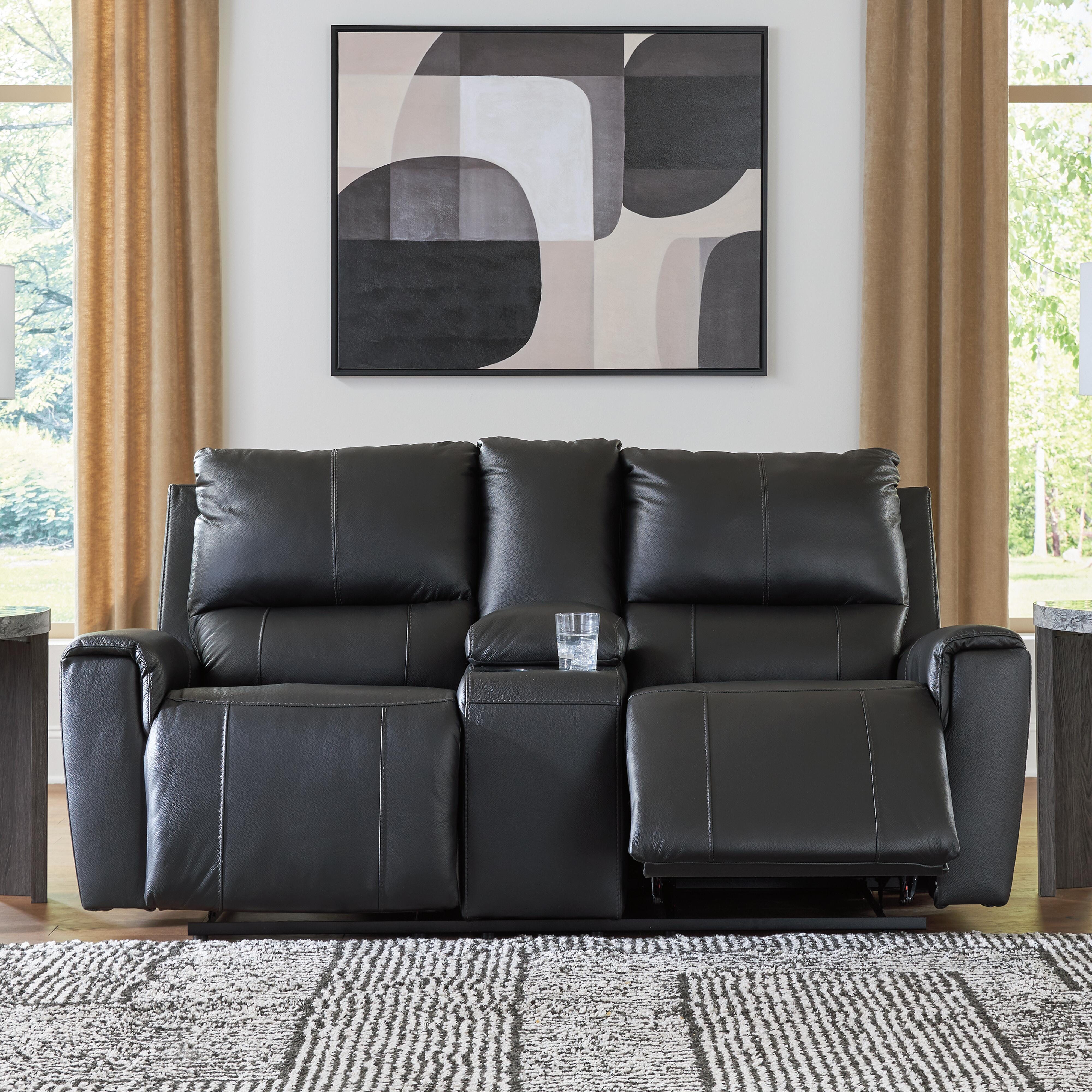 Danemere Reclining Loveseat with Console, , large