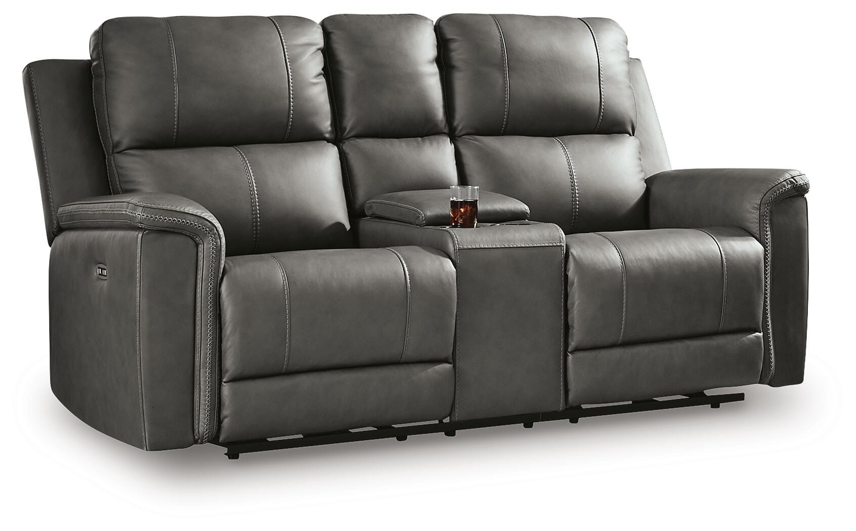Beryton Power Reclining Loveseat with Console - image 2